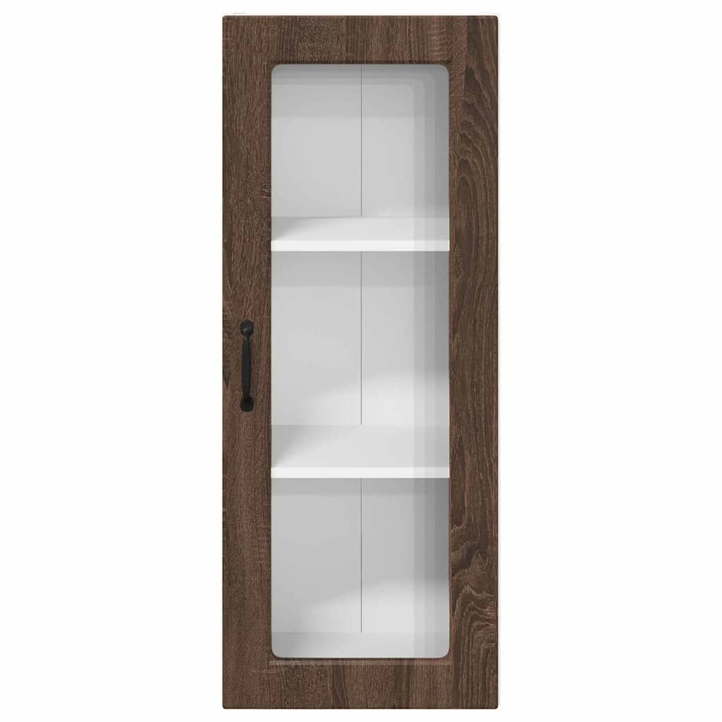 Küchenwandschrank mit Regal Braun Eichen-Optik 40 x 31 x 100 cm