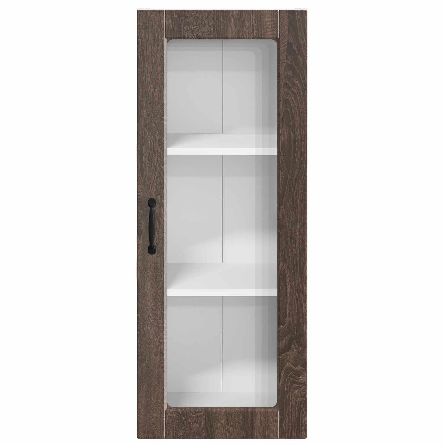 Wandglas-Schrank PORTO Braun Eichen-Optik 40 x 31 x 100 cm
