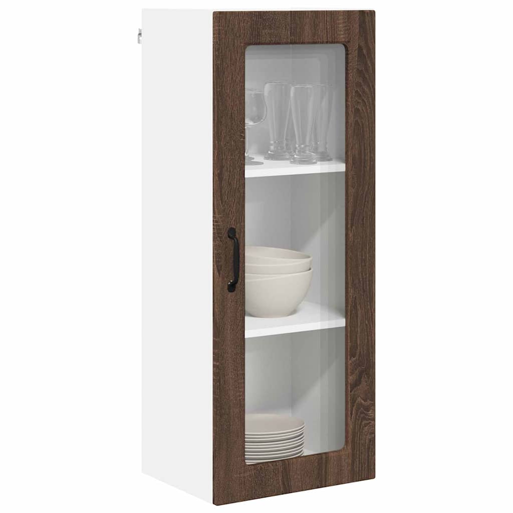 Küchenwandschrank mit Regal Braun Eichen-Optik 40 x 31 x 100 cm