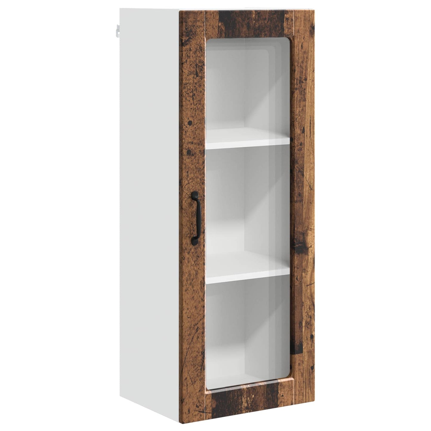 Wandglas-Schrank PORTO Altholz 40 x 31 x 100 cm Holzwerkstoff