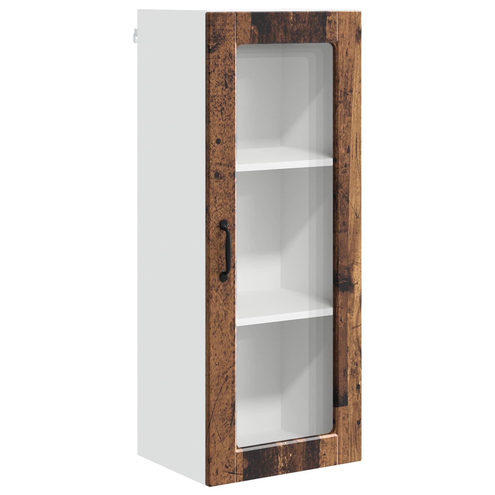 Wandglas-Schrank PORTO Altholz 40 x 31 x 100 cm Holzwerkstoff