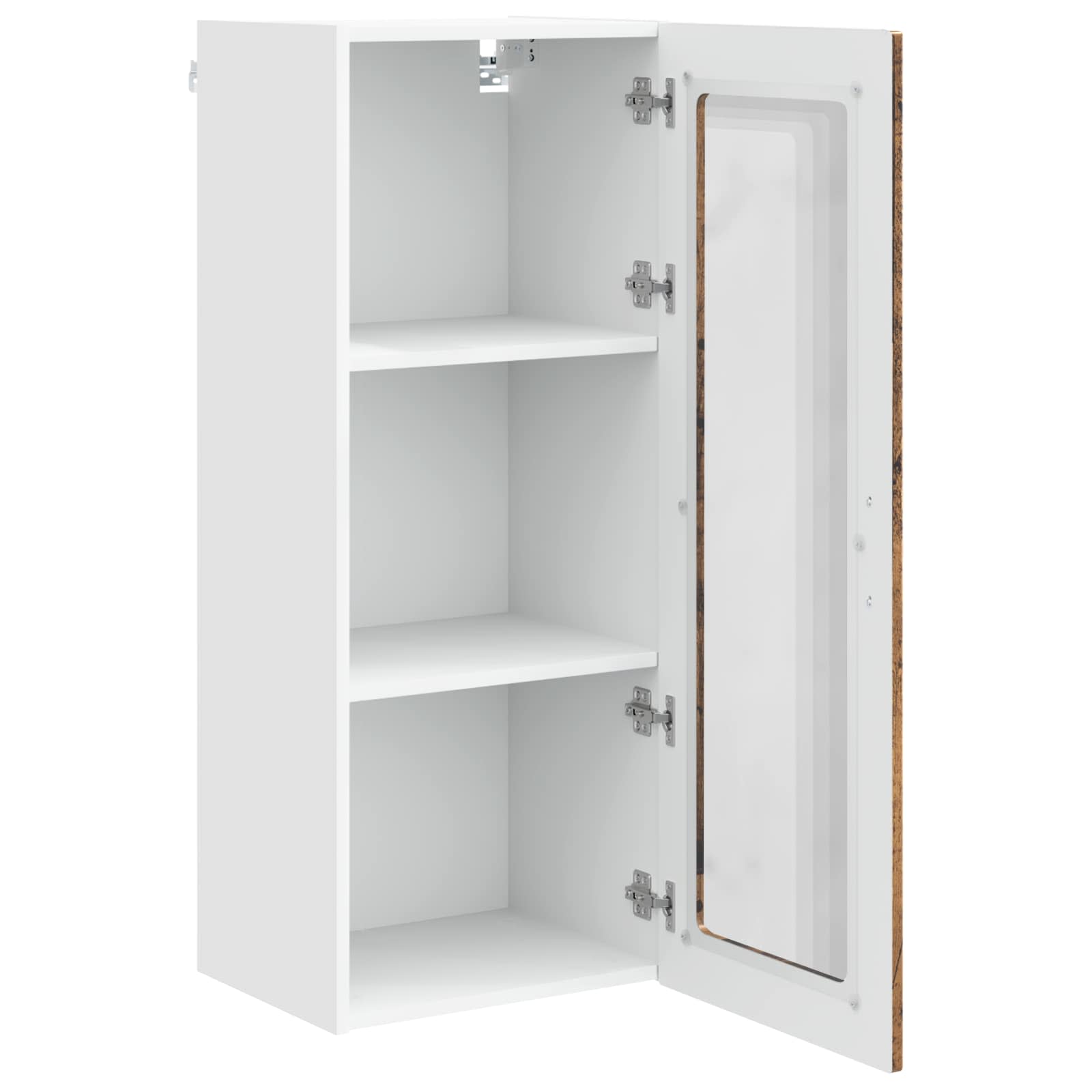 Wandglas-Schrank PORTO Altholz 40 x 31 x 100 cm Holzwerkstoff