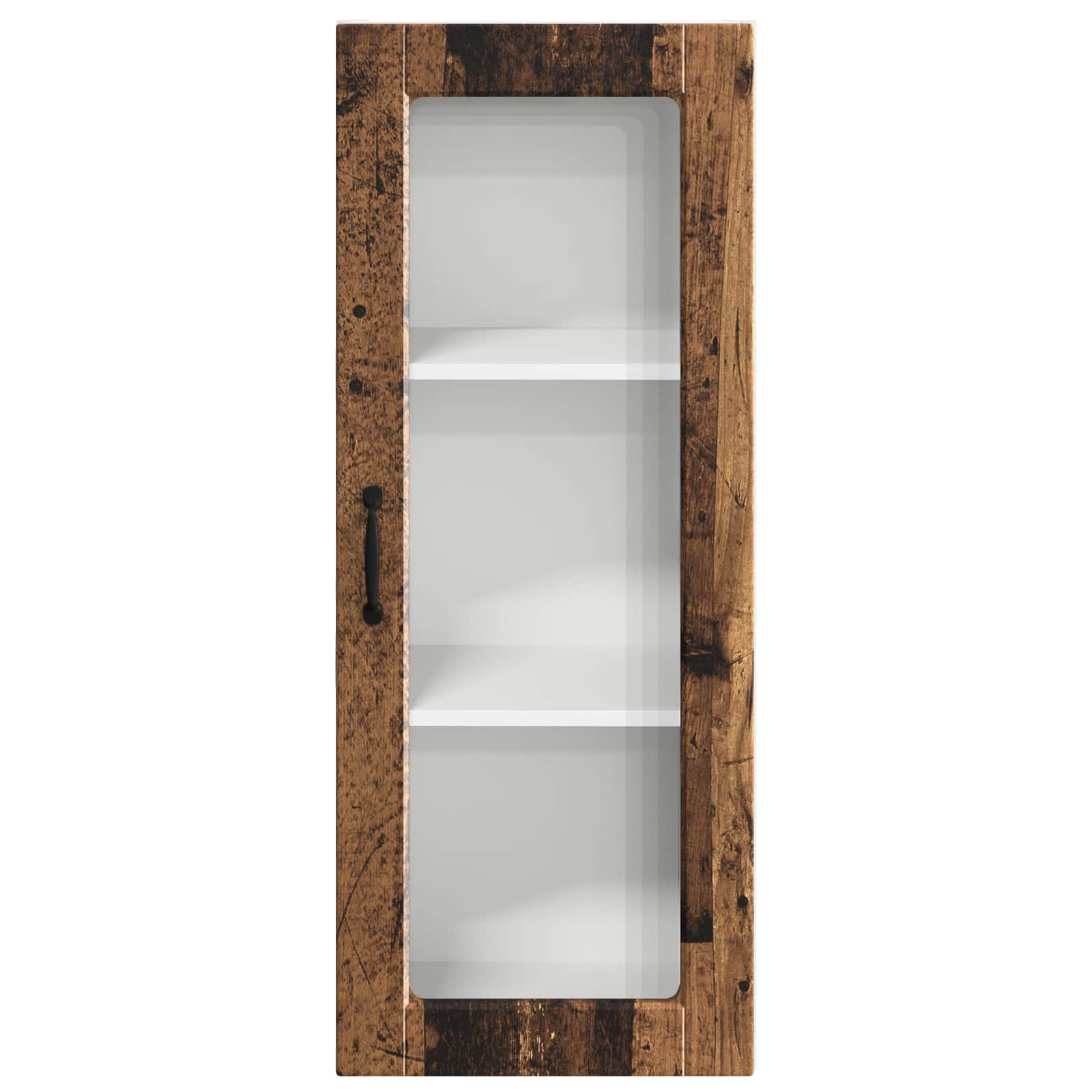Wandglas-Schrank PORTO Altholz 40 x 31 x 100 cm Holzwerkstoff