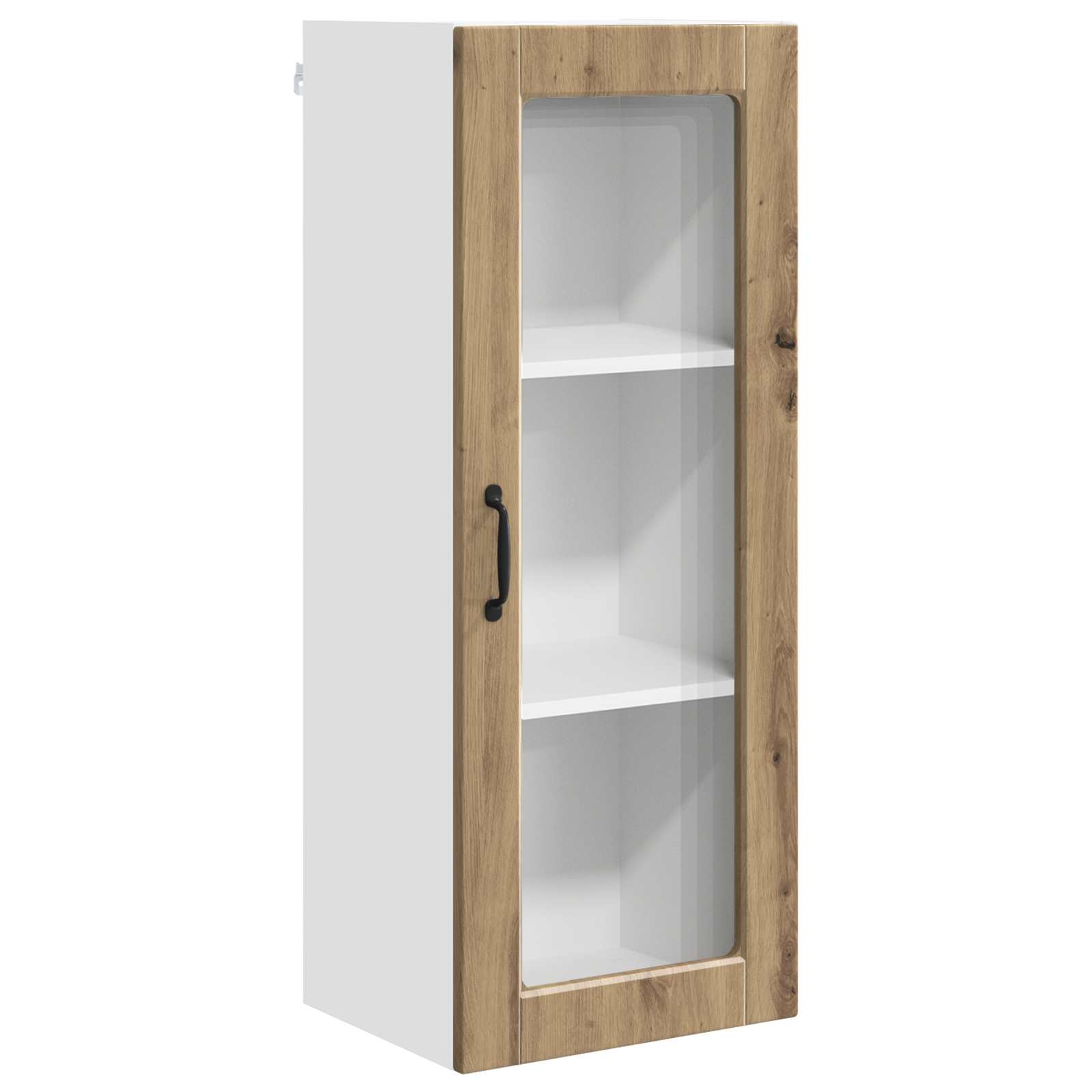 Wandglas-Schrank PORTO Artisan-Eiche 40 x 31 x 100 cm