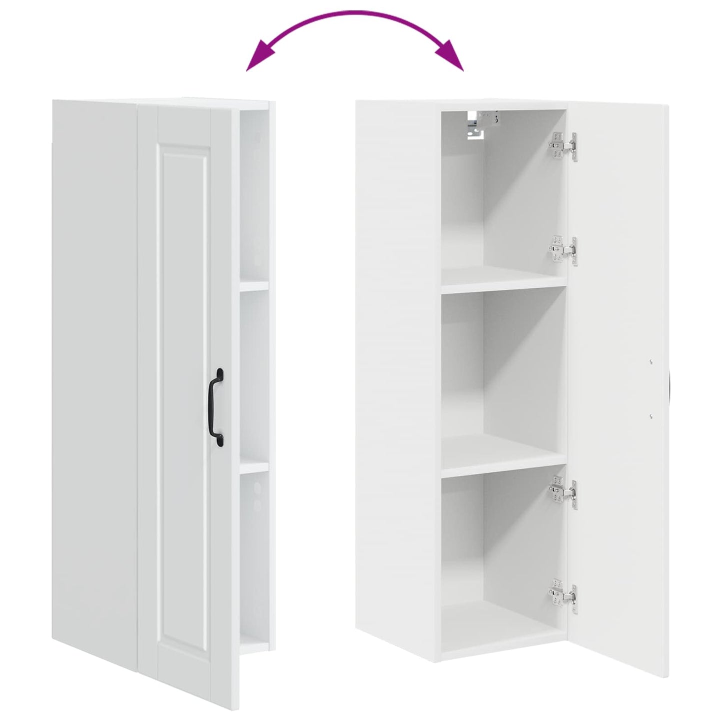 Wandschrank PORTO Weiß 30 x 31 x 100 cm Holzwerkstoff