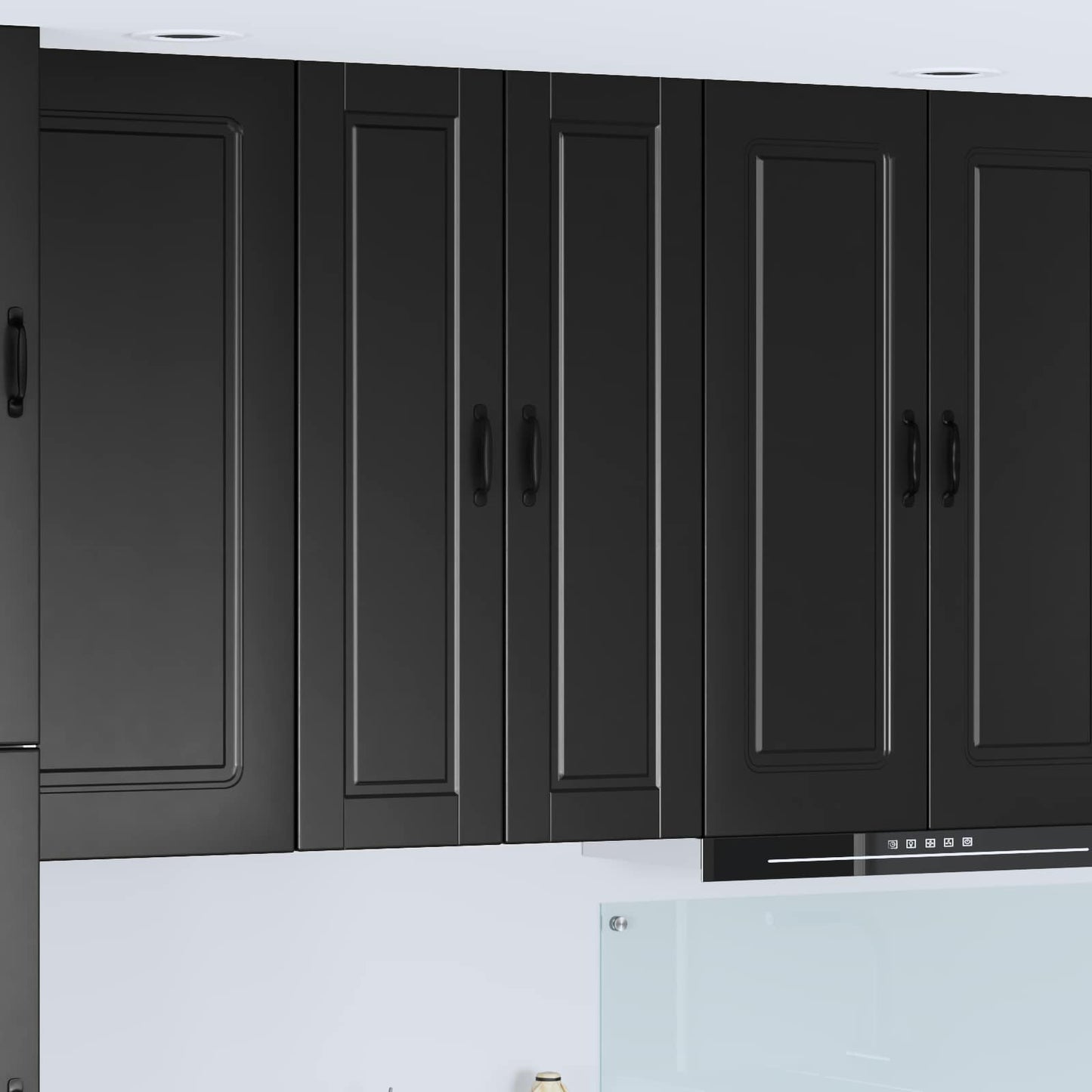 Wandschrank PORTO Schwarz 30 x 31 x 100 cm Holzwerkstoff