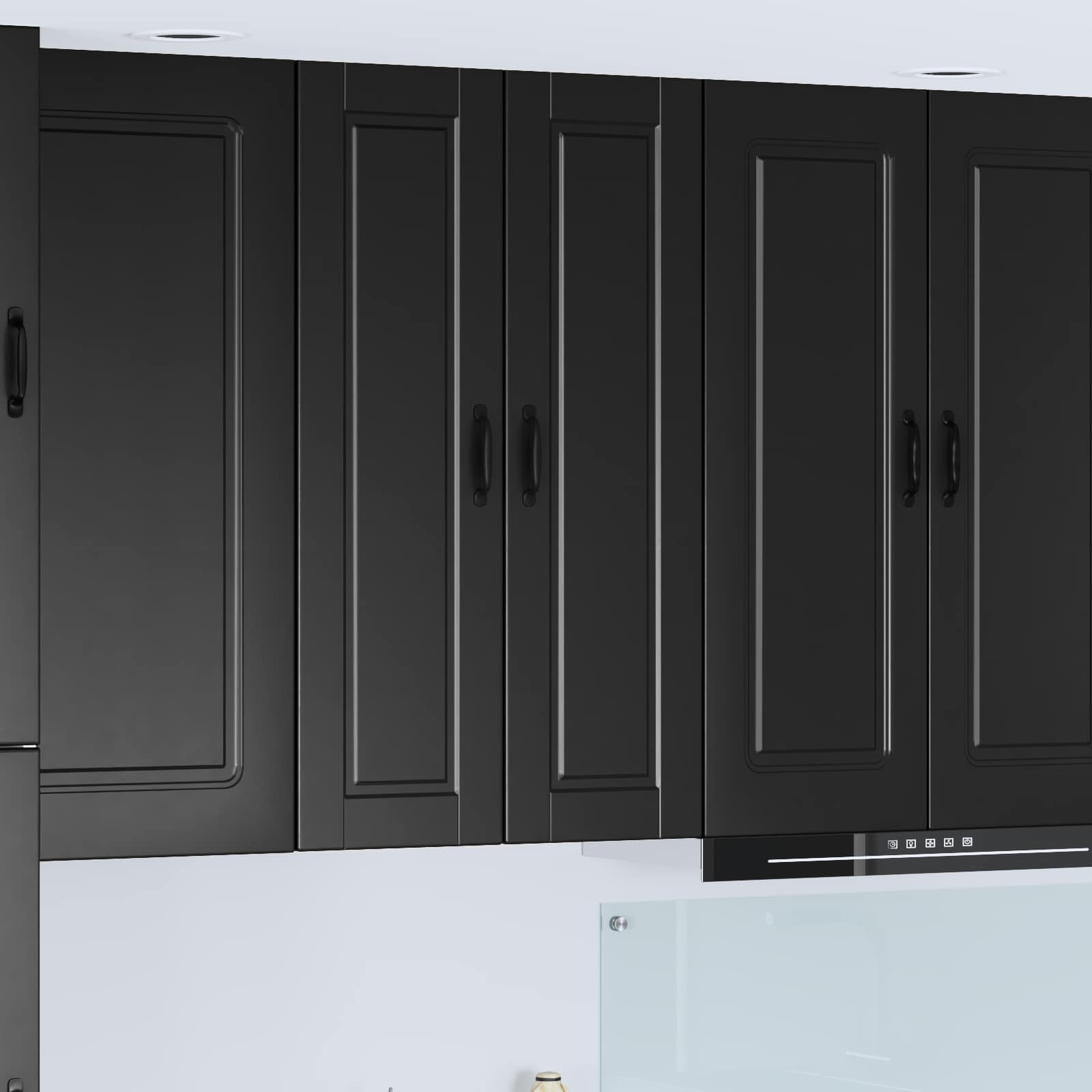 Wandschrank PORTO Schwarz 30 x 31 x 100 cm Holzwerkstoff