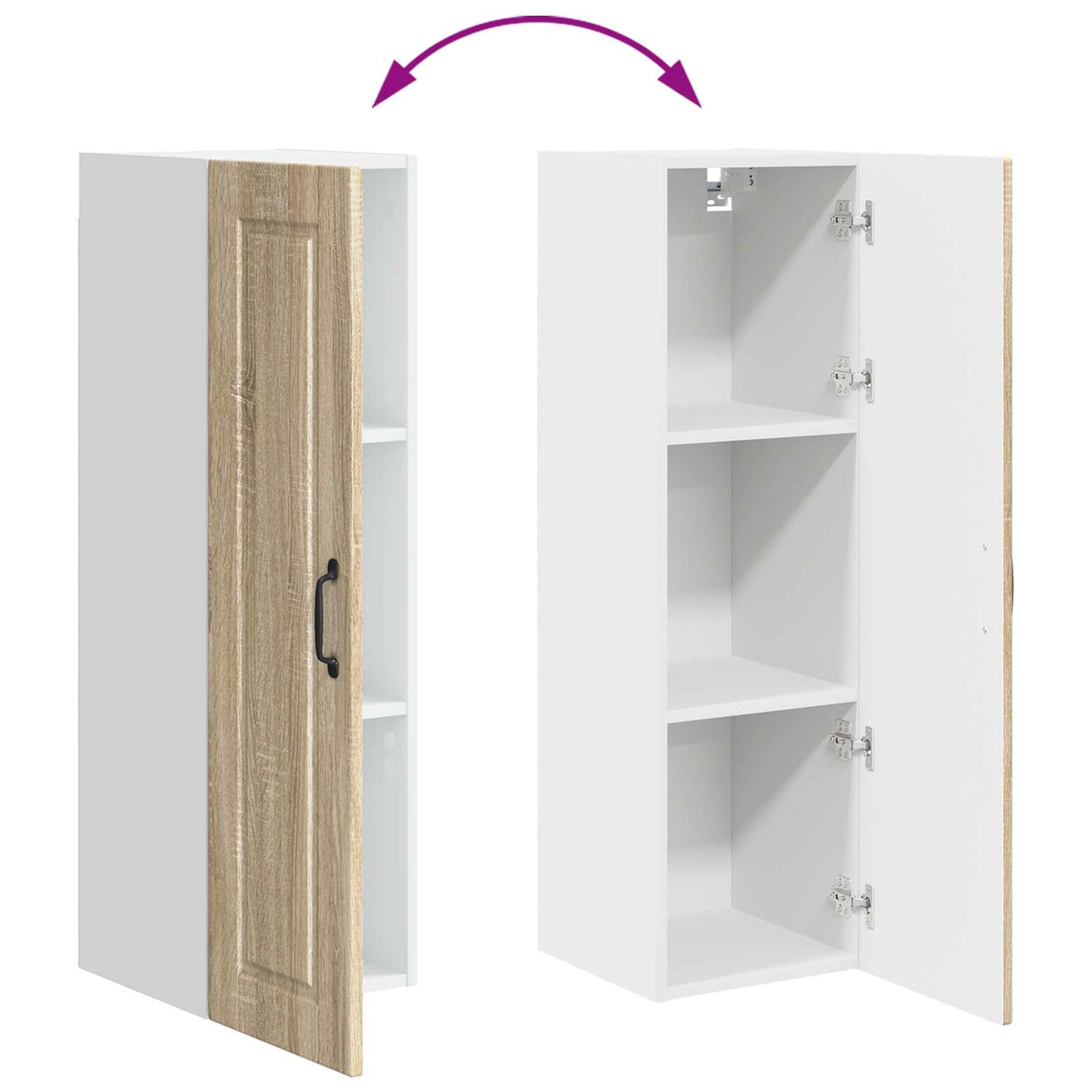 Wandschrank PORTO Sonoma-Eiche 30 x 31 x 100 cm Holzwerkstoff