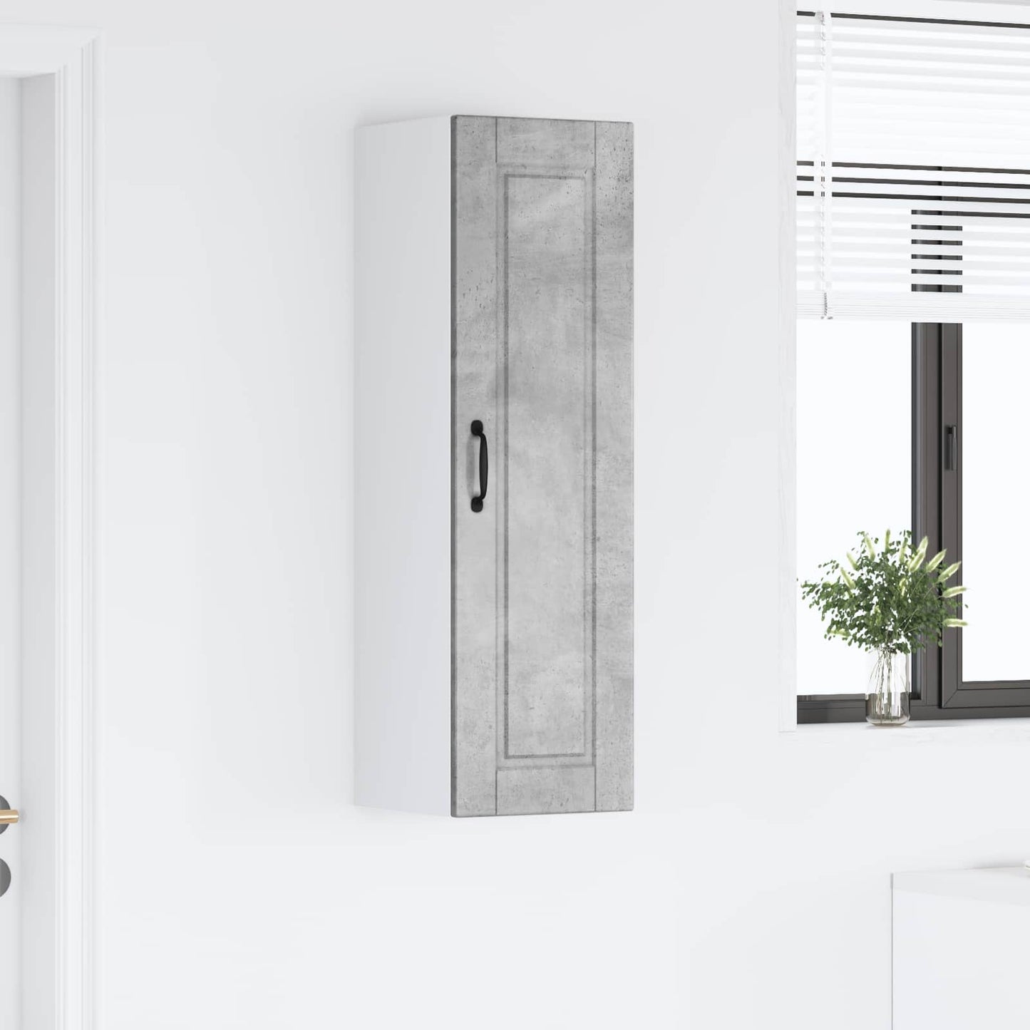 Wandschrank PORTO Beton Grau 30 x 31 x 100 cm Holzwerkstoff