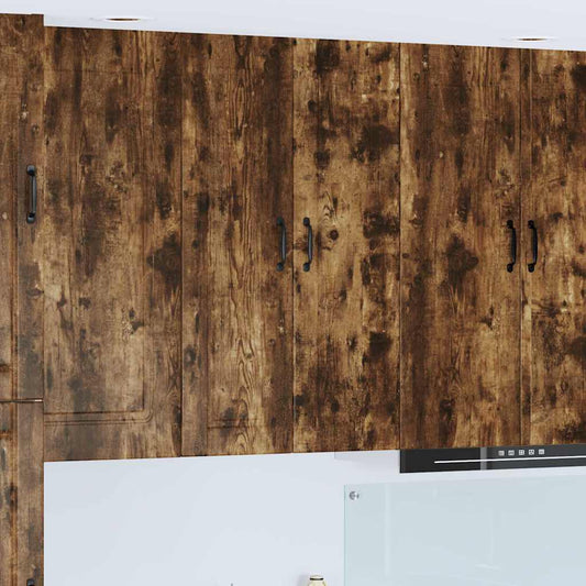 Küchenwandschrank mit Regal Geräucherte Eiche 30 x 31 x 100 cm