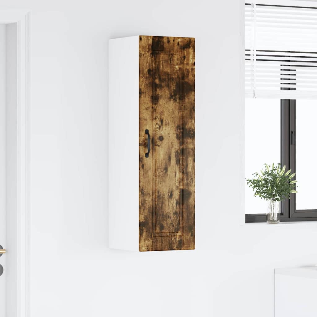 Küchenwandschrank mit Regal Geräucherte Eiche 30 x 31 x 100 cm