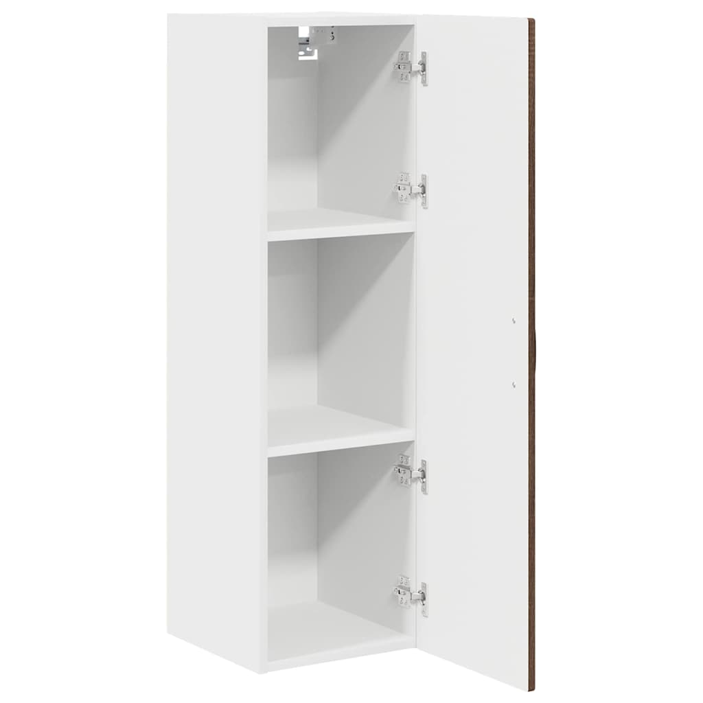 Küchenwandschrank mit Regal Braun Eichen-Optik 30 x 31 x 100 cm