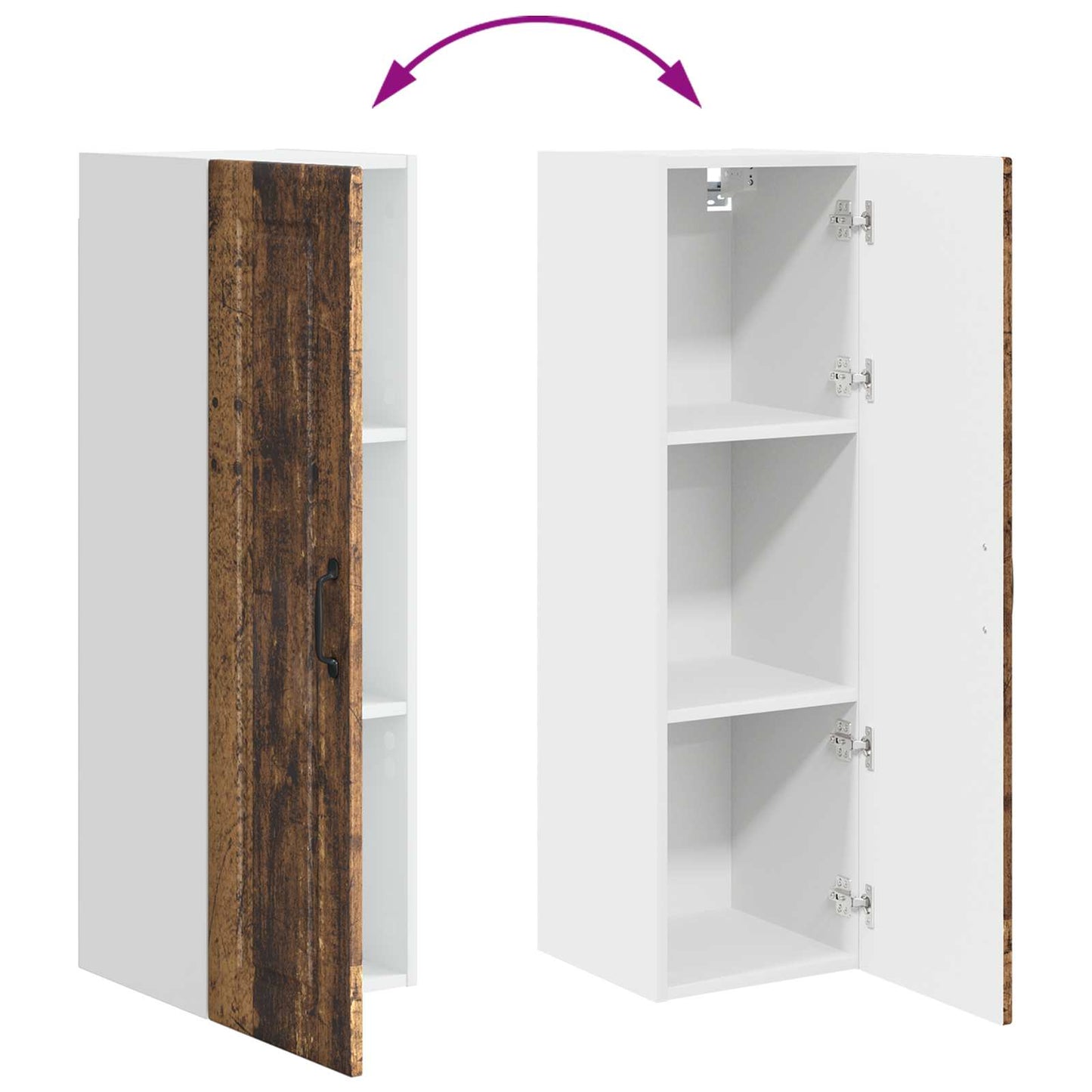 Wandschrank PORTO Altholz 30 x 31 x 100 cm Holzwerkstoff