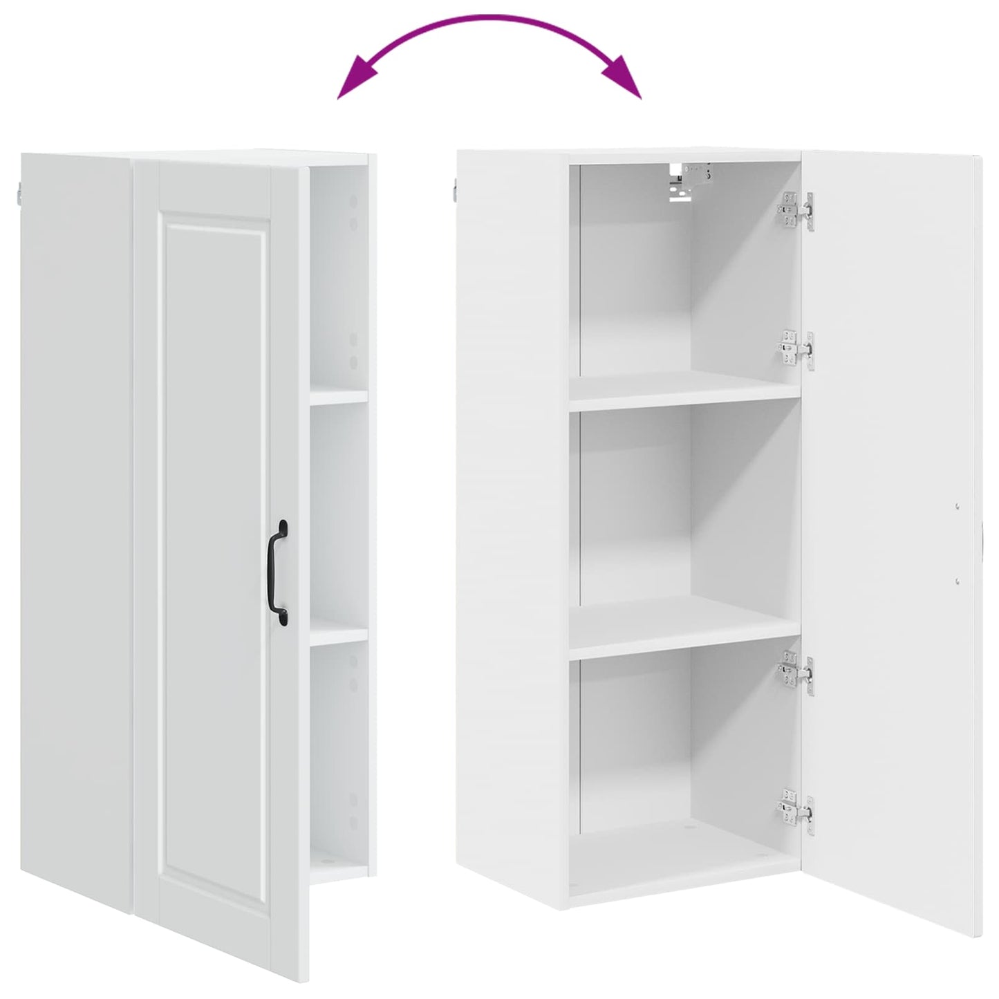 Wandschrank PORTO Weiß 40 x 31 x 100 cm Holzwerkstoff