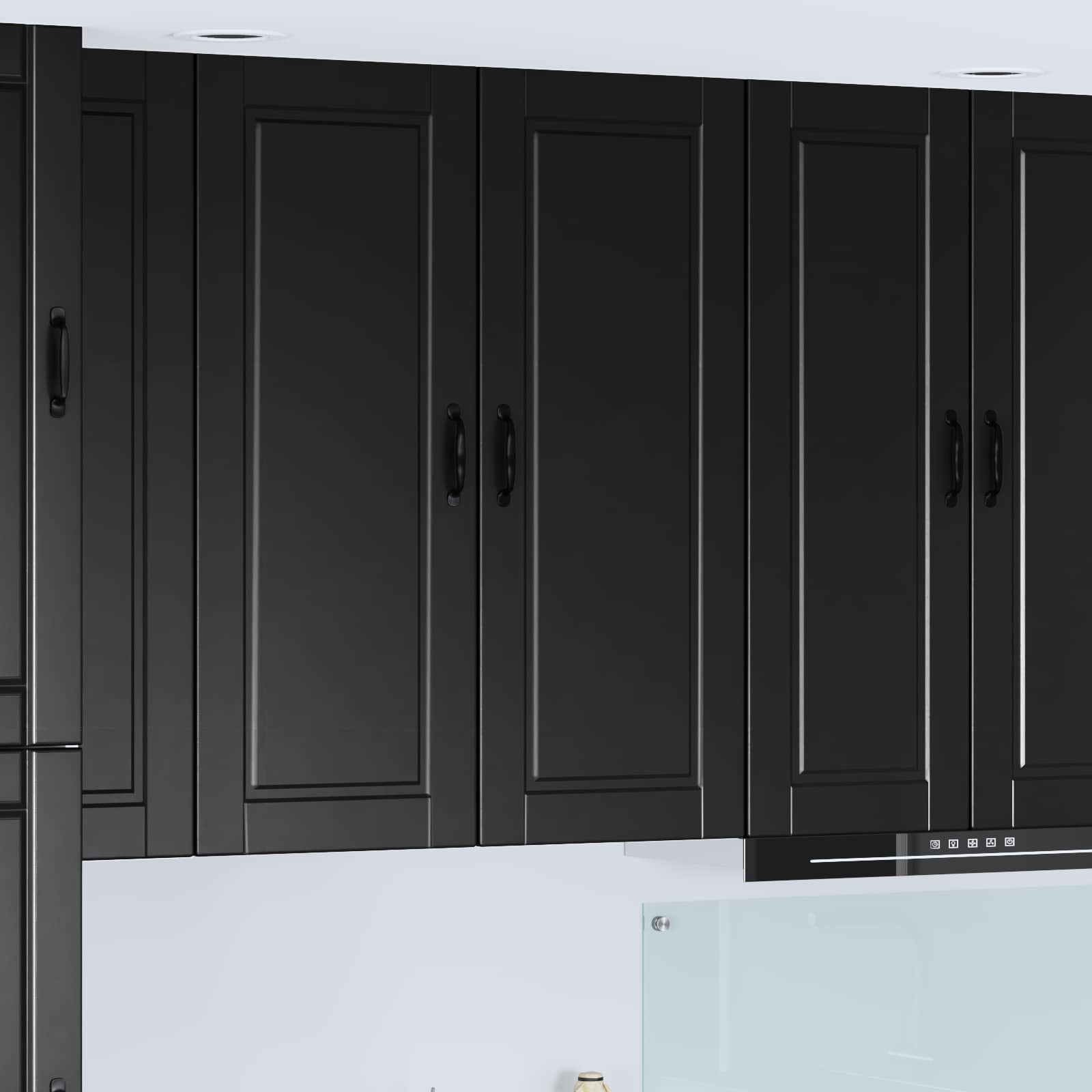 Wandschrank PORTO Schwarz 40 x 31 x 100 cm Holzwerkstoff