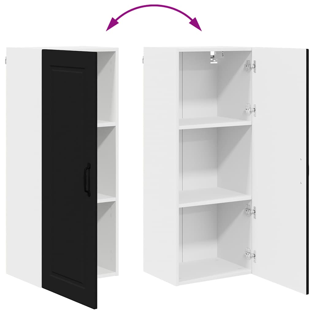 Küchenwandschrank Schwarz 40 x 31 x 100 cm Holzwerkstoff