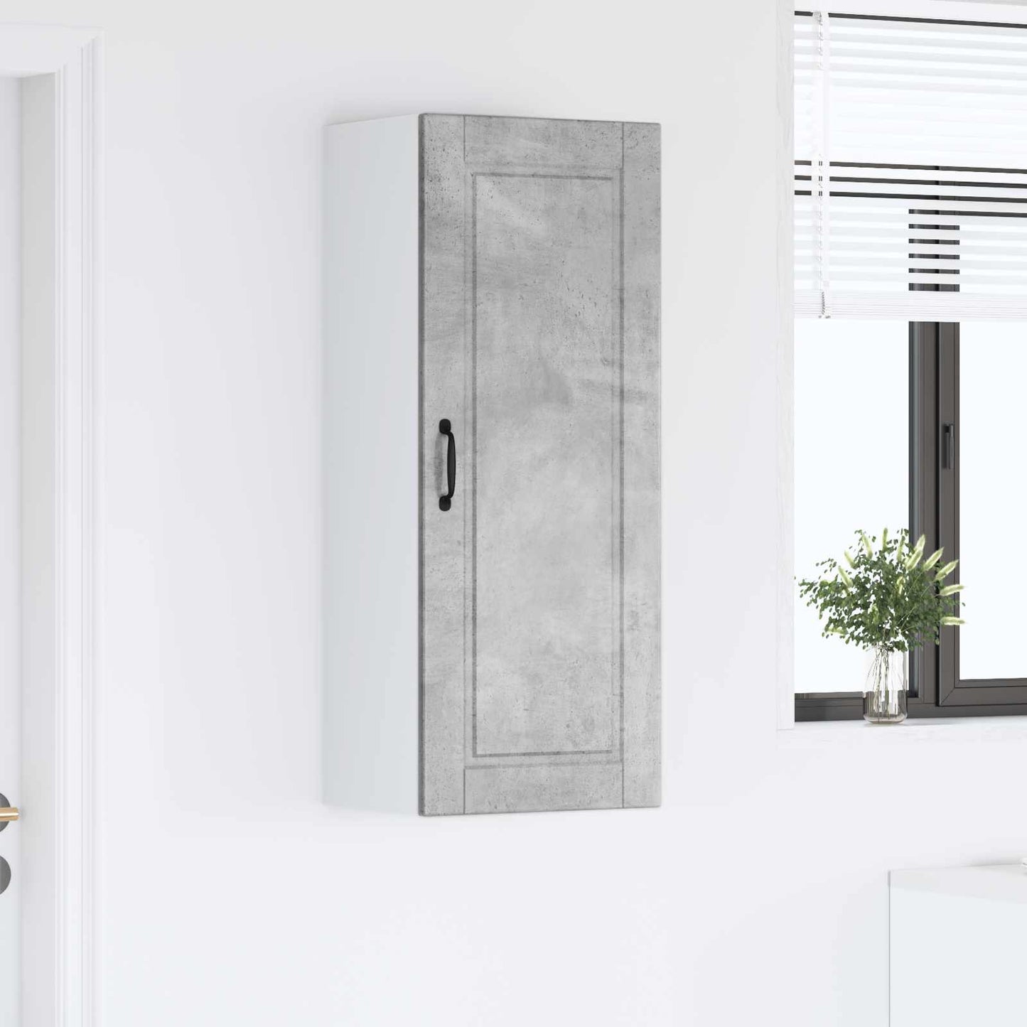 Wandschrank PORTO Beton Grau 40 x 31 x 100 cm Holzwerkstoff