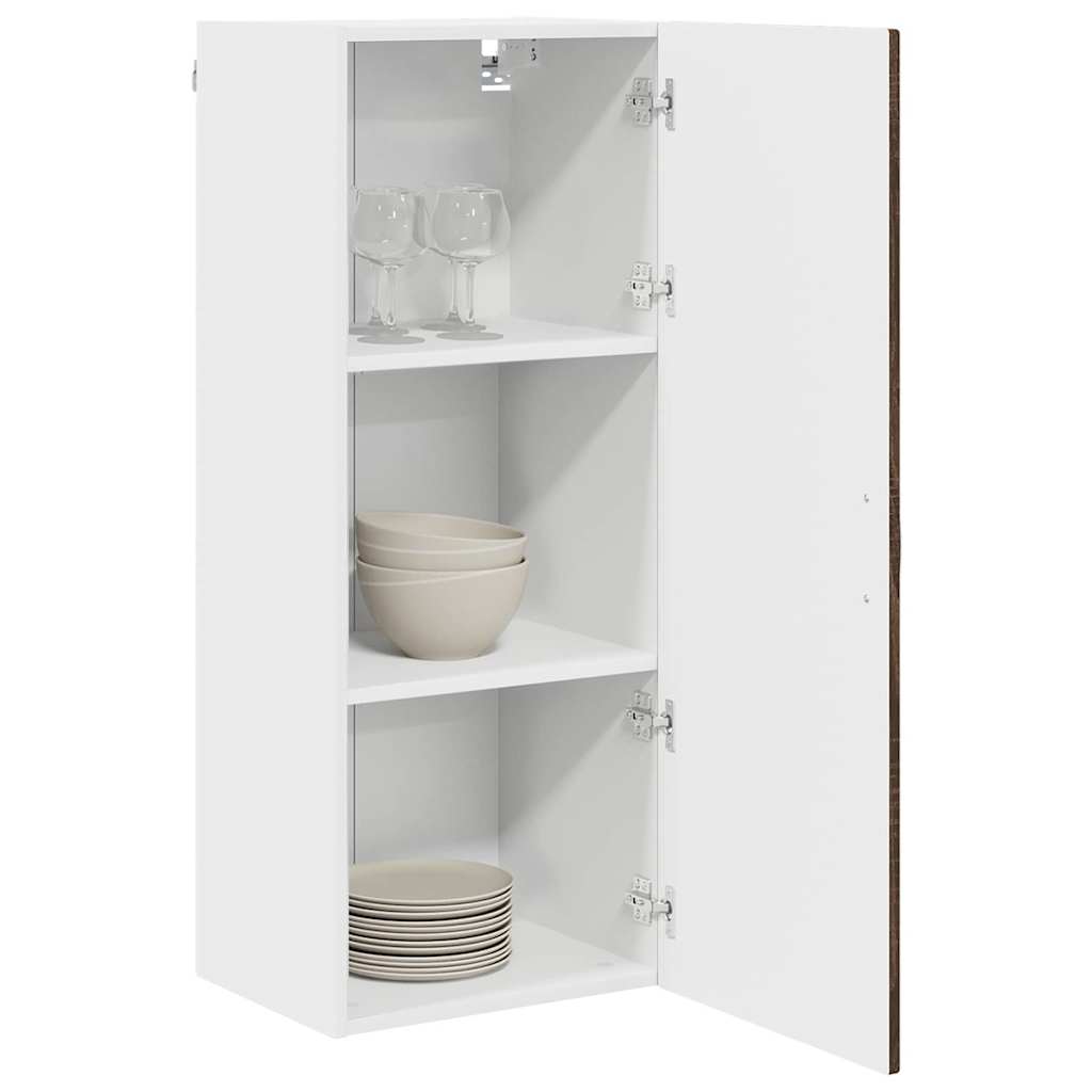 Küchenwandschrank mit Regal Braun Eichen-Optik 40 x 31 x 100 cm