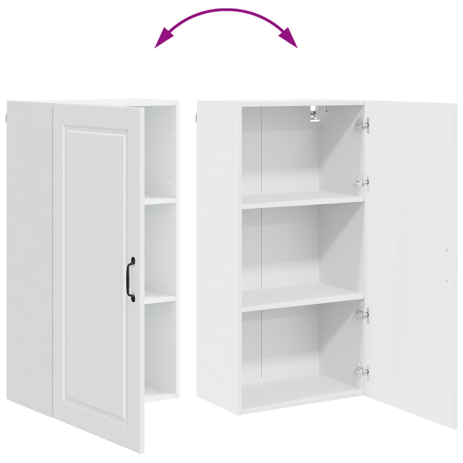 Wandschrank PORTO Weiß 50 x 31 x 100 cm Holzwerkstoff