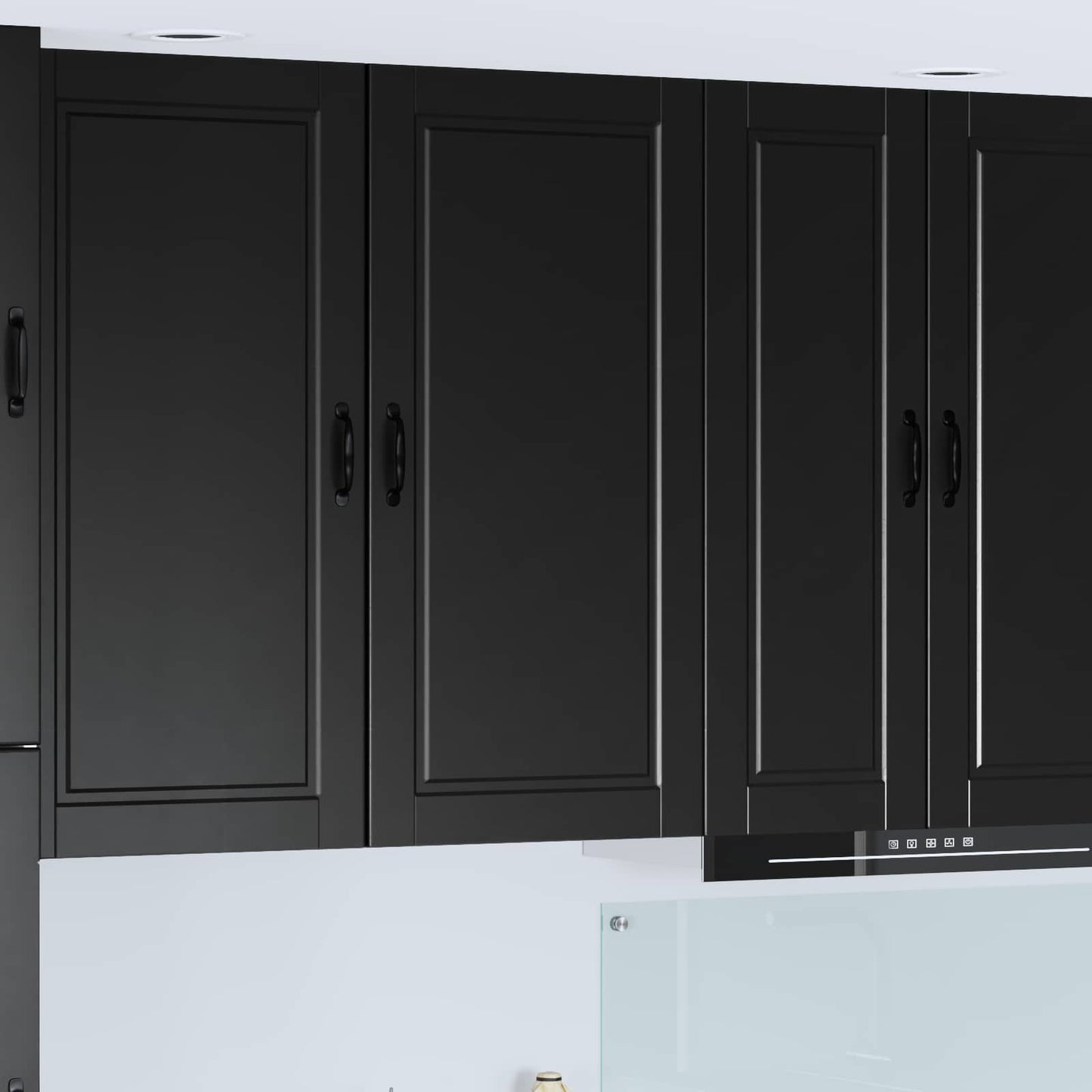 Wandschrank PORTO Schwarz 50 x 31 x 100 cm Holzwerkstoff