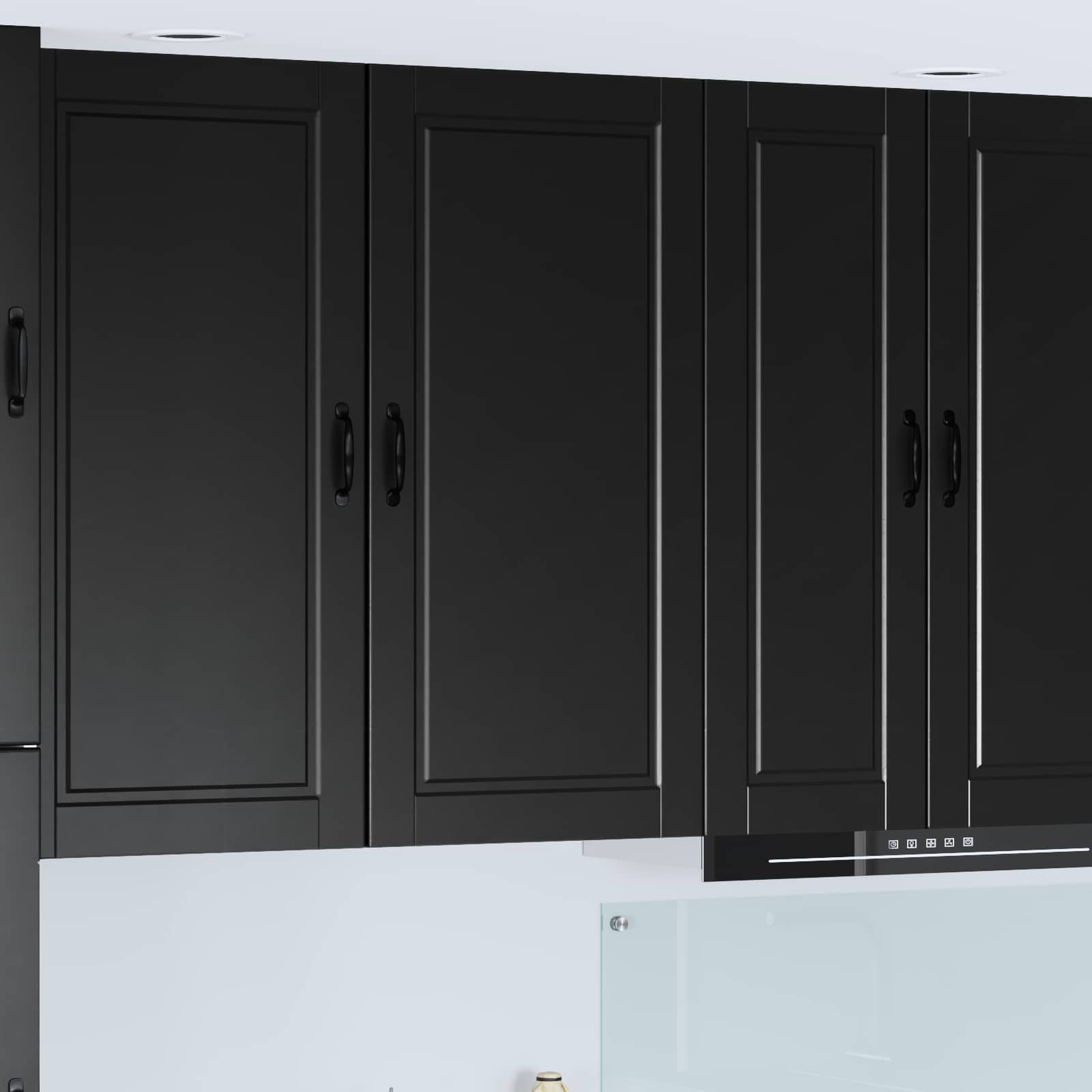 Wandschrank PORTO Schwarz 50 x 31 x 100 cm Holzwerkstoff