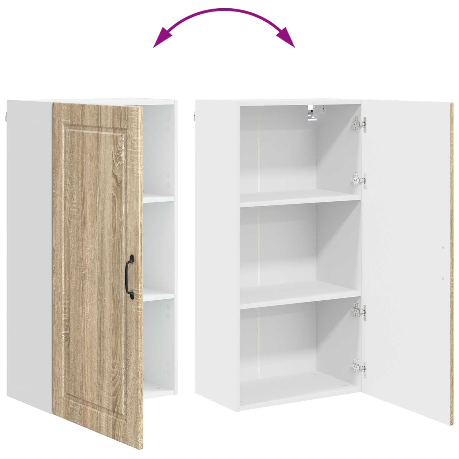 Wandschrank PORTO Sonoma-Eiche 50 x 31 x 100 cm Holzwerkstoff