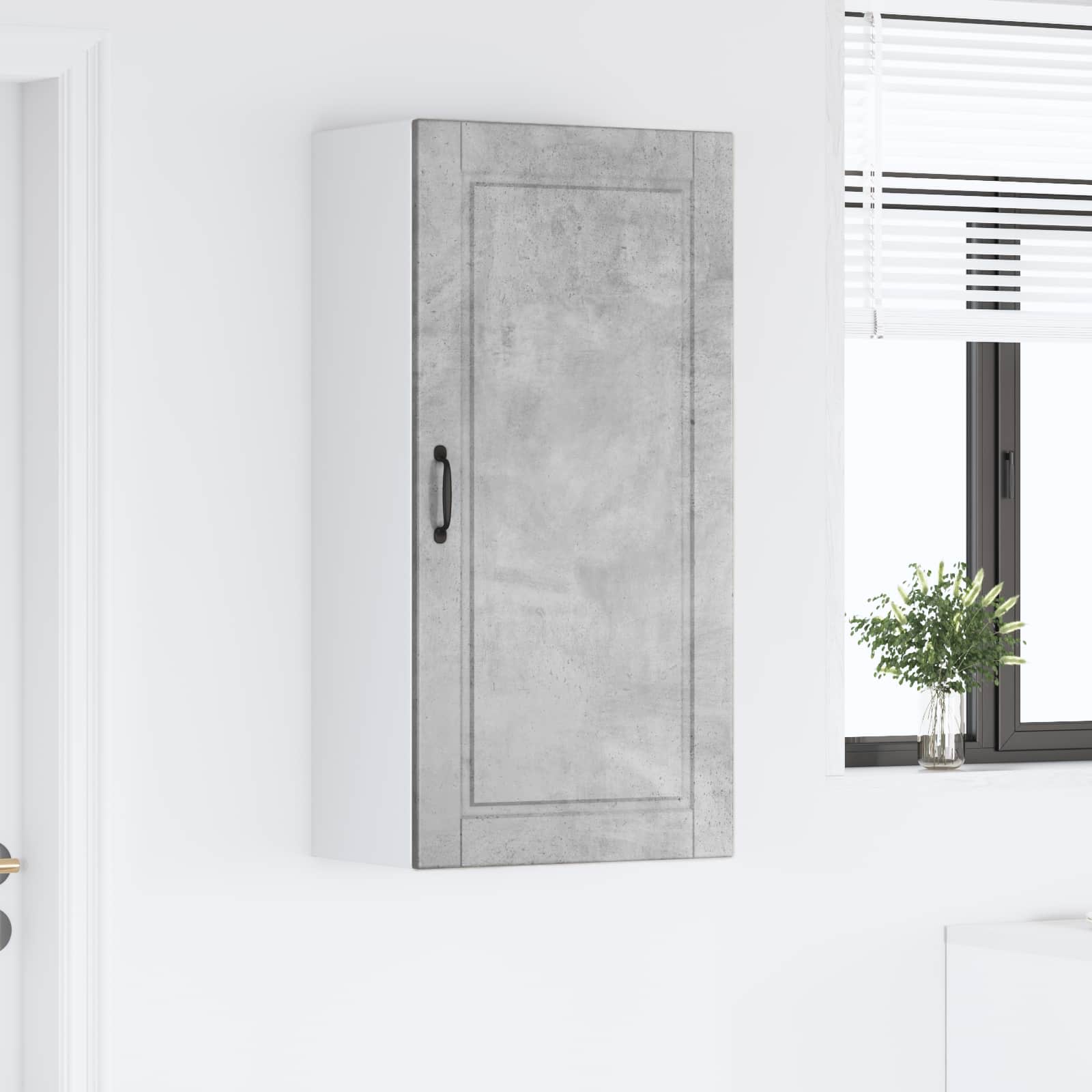 Wandschrank PORTO Beton Grau 50 x 31 x 100 cm Holzwerkstoff