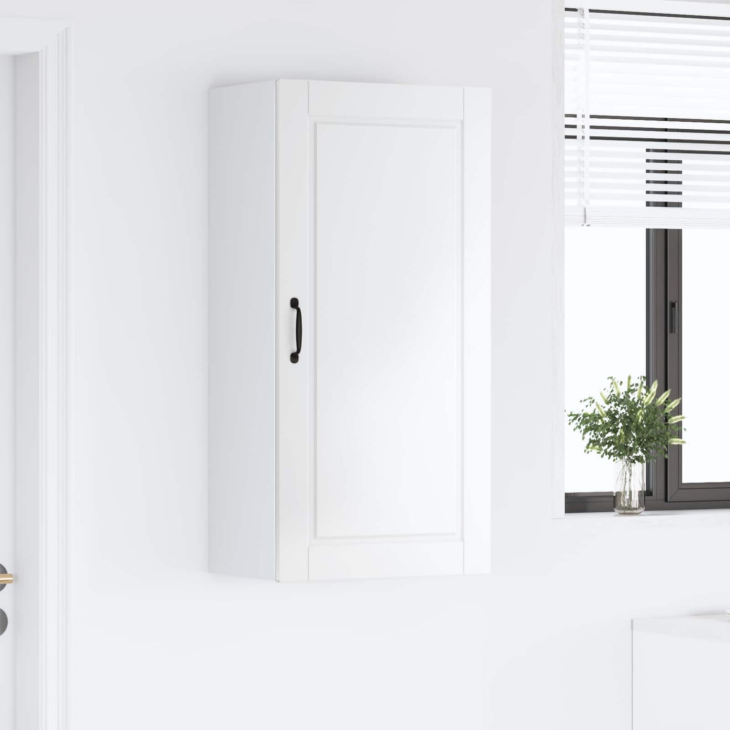 Wandschrank PORTO Hochglanz Weiß 50 x 31 x 100 cm Holzwerkstoff