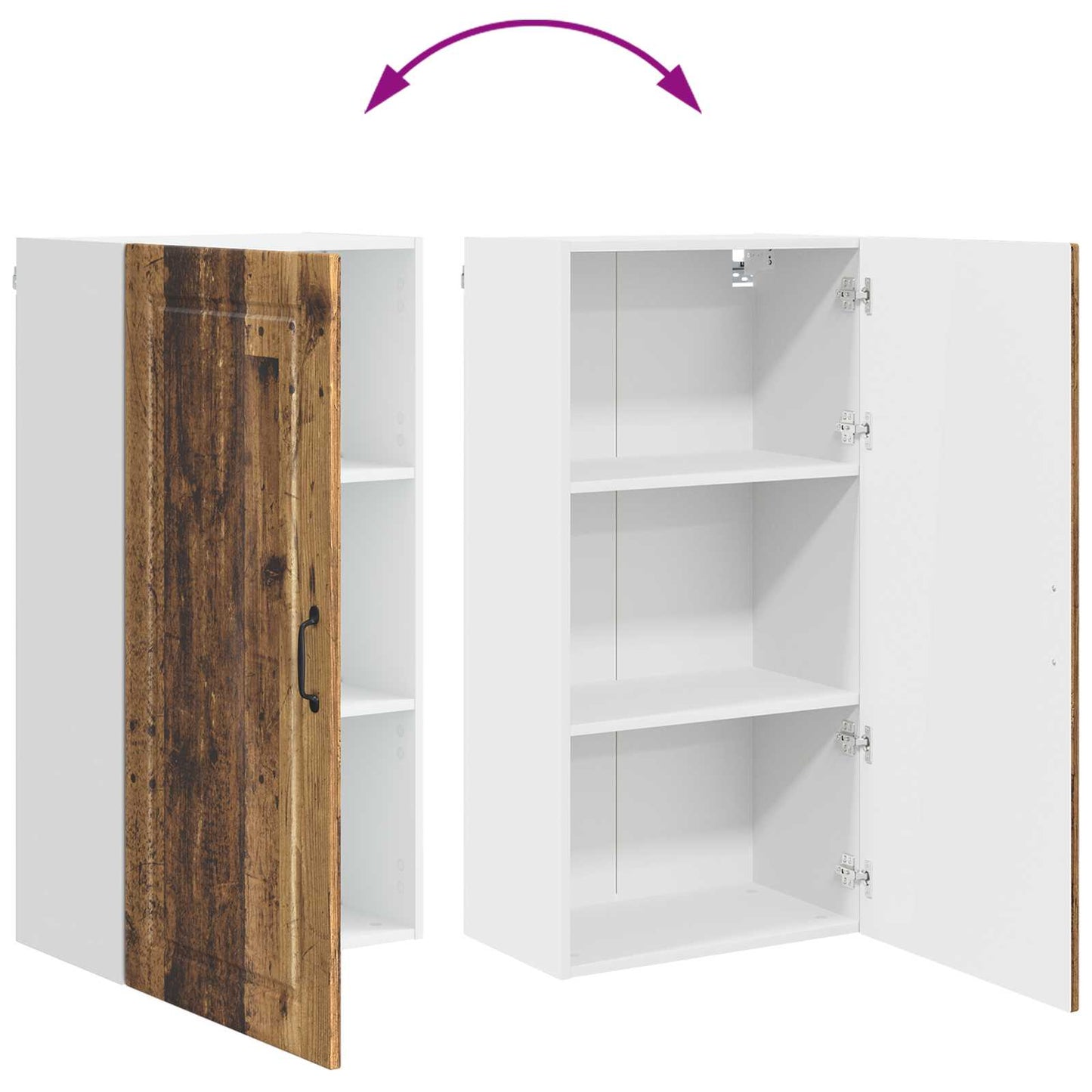 Wandschrank PORTO Altholz 50 x 31 x 100 cm Holzwerkstoff