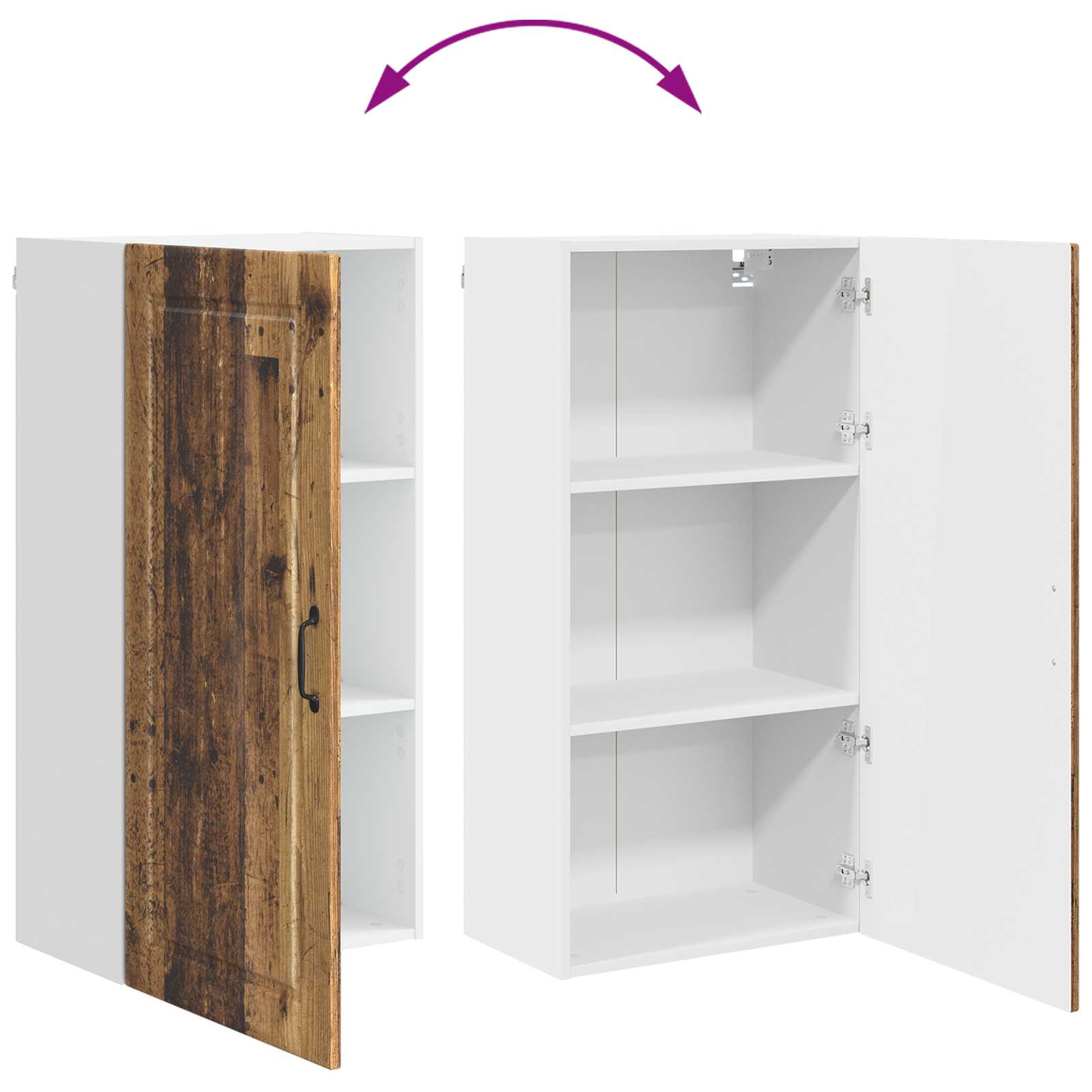 Wandschrank PORTO Altholz 50 x 31 x 100 cm Holzwerkstoff
