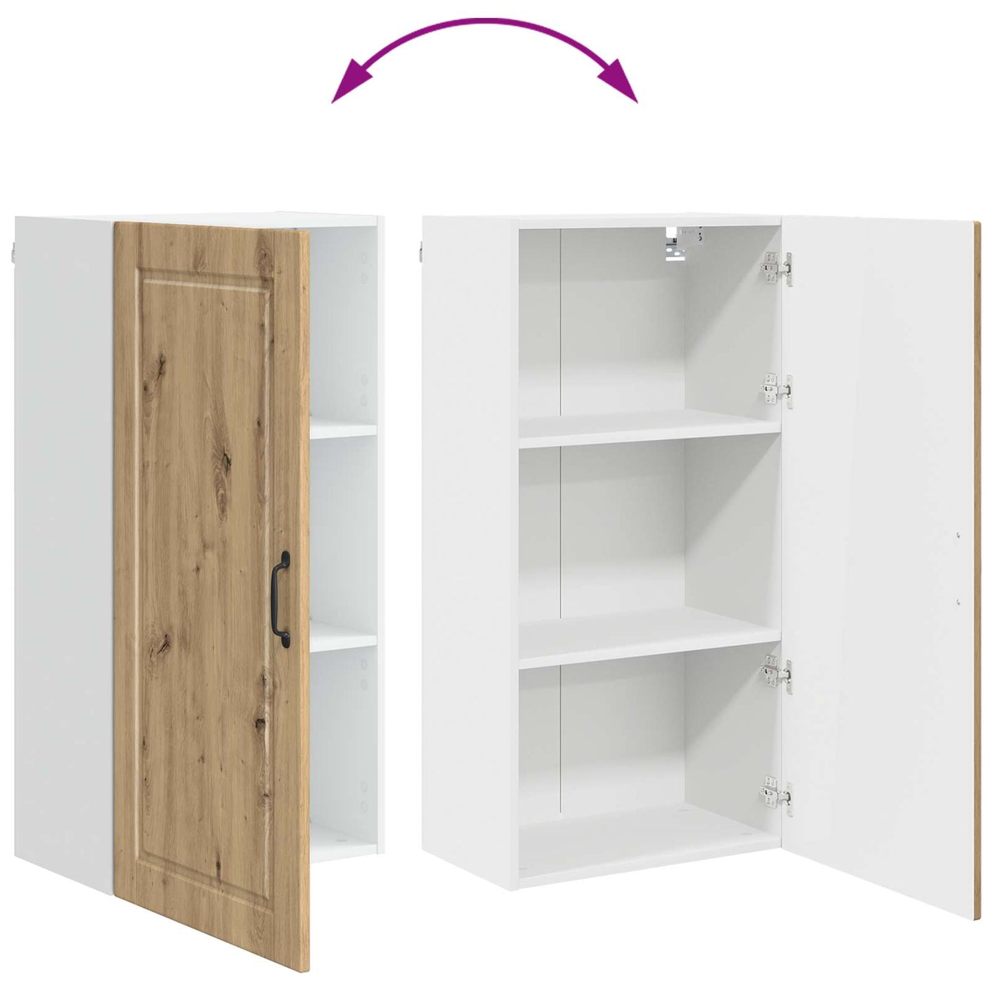 Wandschrank PORTO Artisan-Eiche 50 x 31 x 100 cm Holzwerkstoff