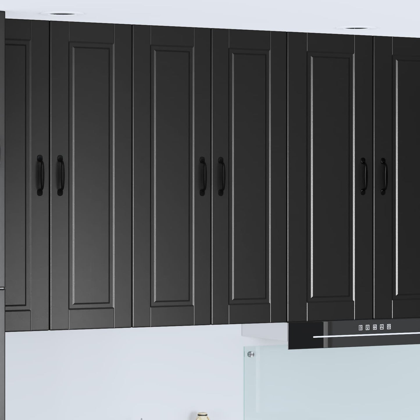 Wandschrank PORTO Schwarz 60 x 31 x 100 cm Holzwerkstoff