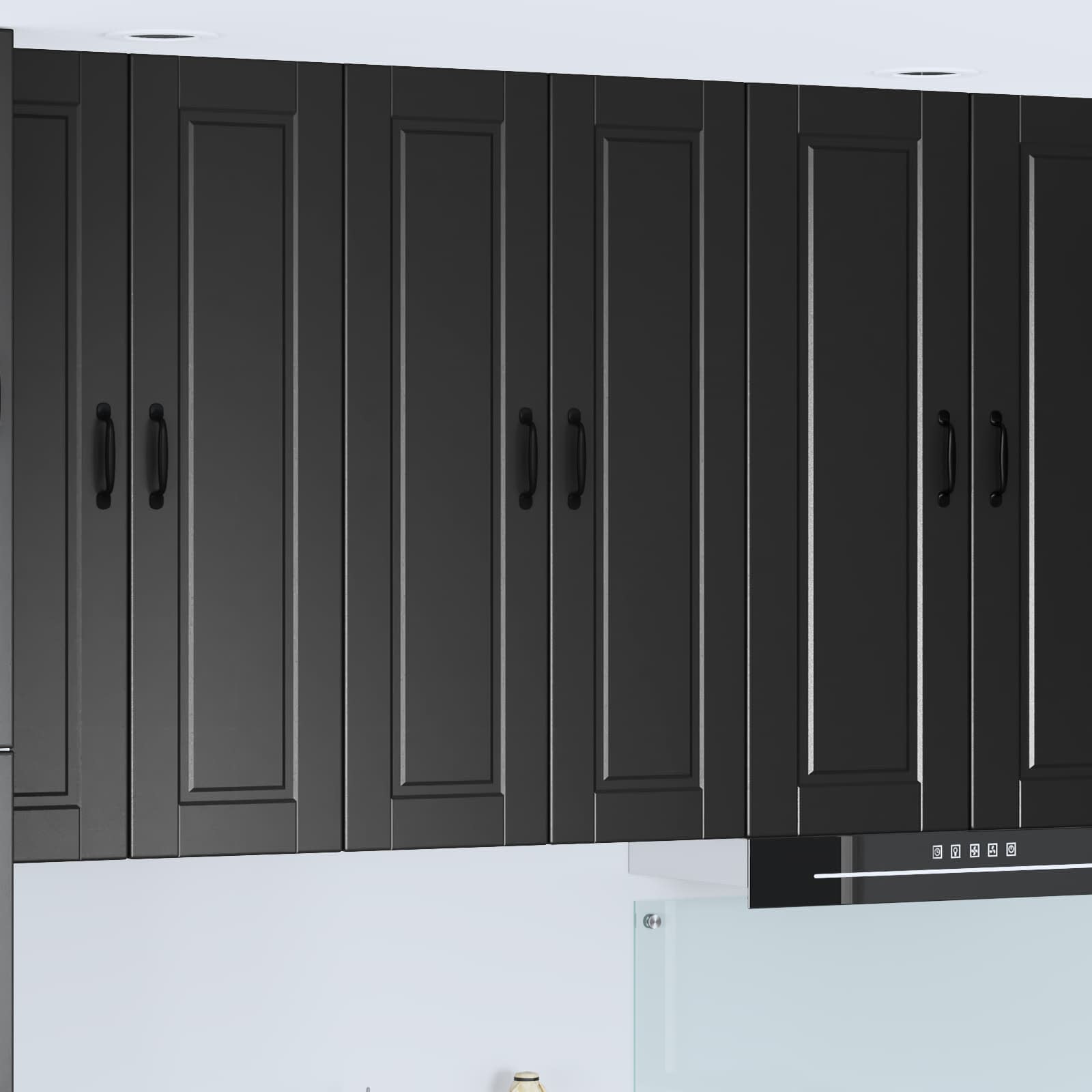 Wandschrank PORTO Schwarz 60 x 31 x 100 cm Holzwerkstoff