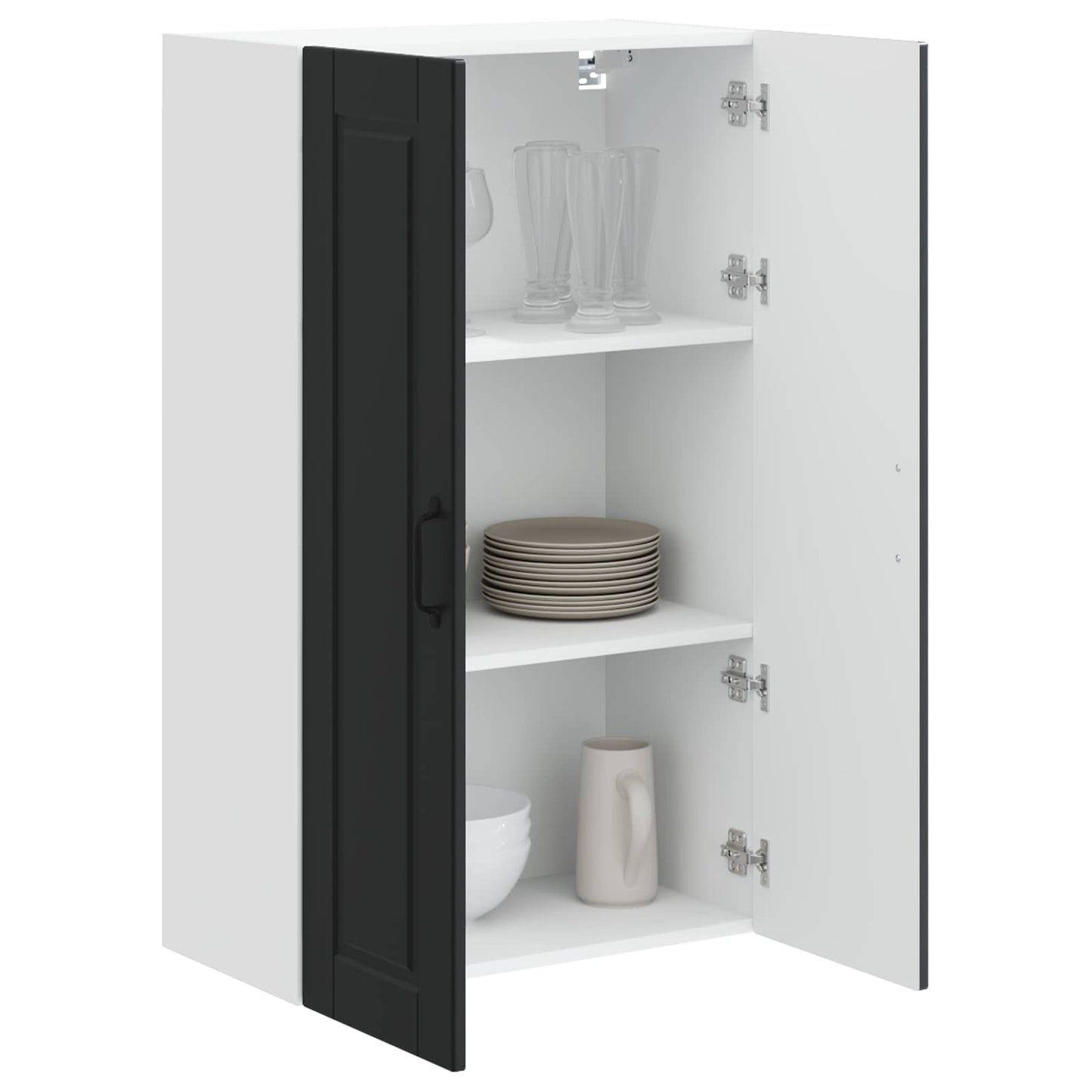 Wandschrank PORTO Schwarz 60 x 31 x 100 cm Holzwerkstoff
