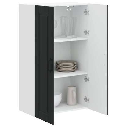 Wandschrank PORTO Schwarz 60 x 31 x 100 cm Holzwerkstoff