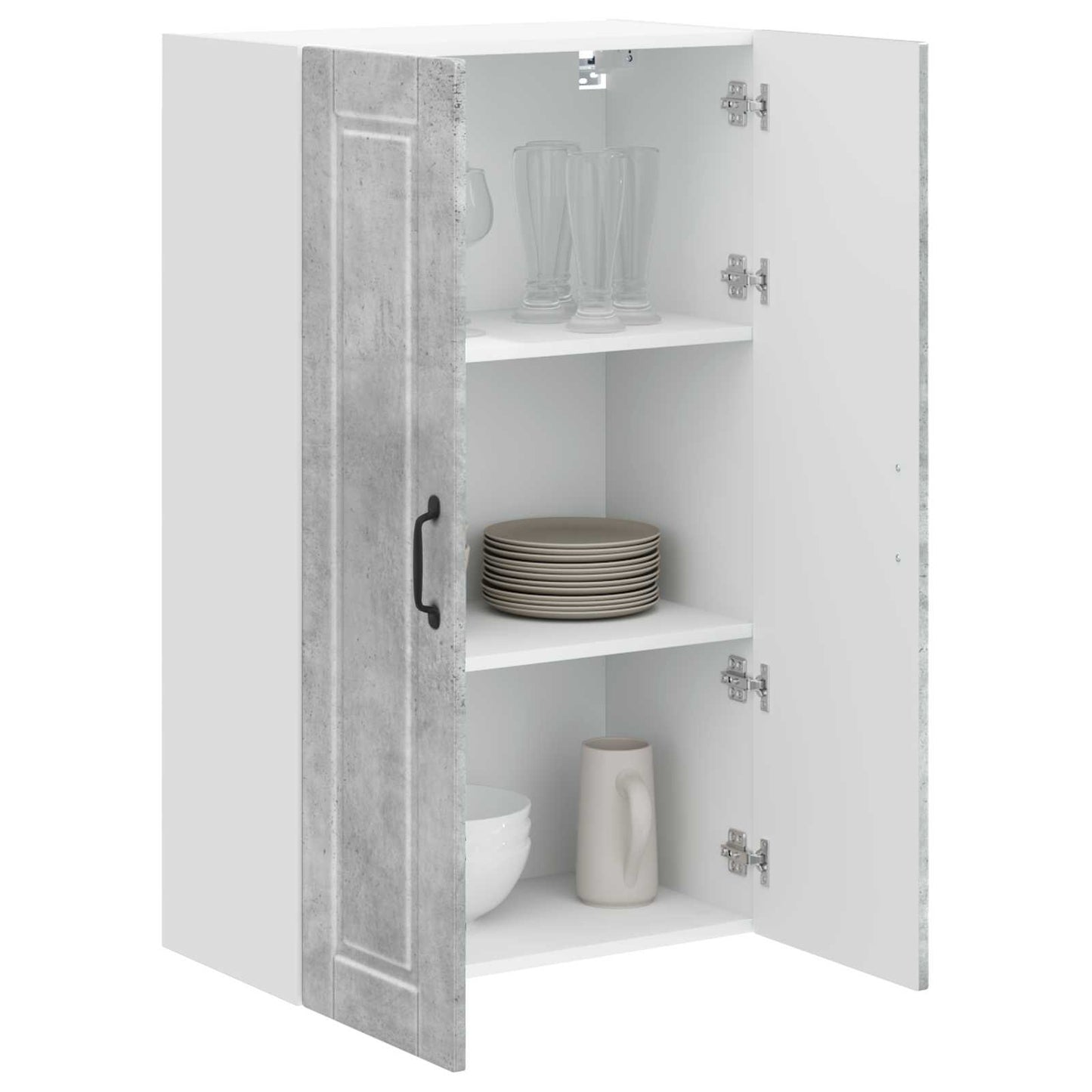 Wandschrank PORTO Beton Grau 60 x 31 x 100 cm Holzwerkstoff