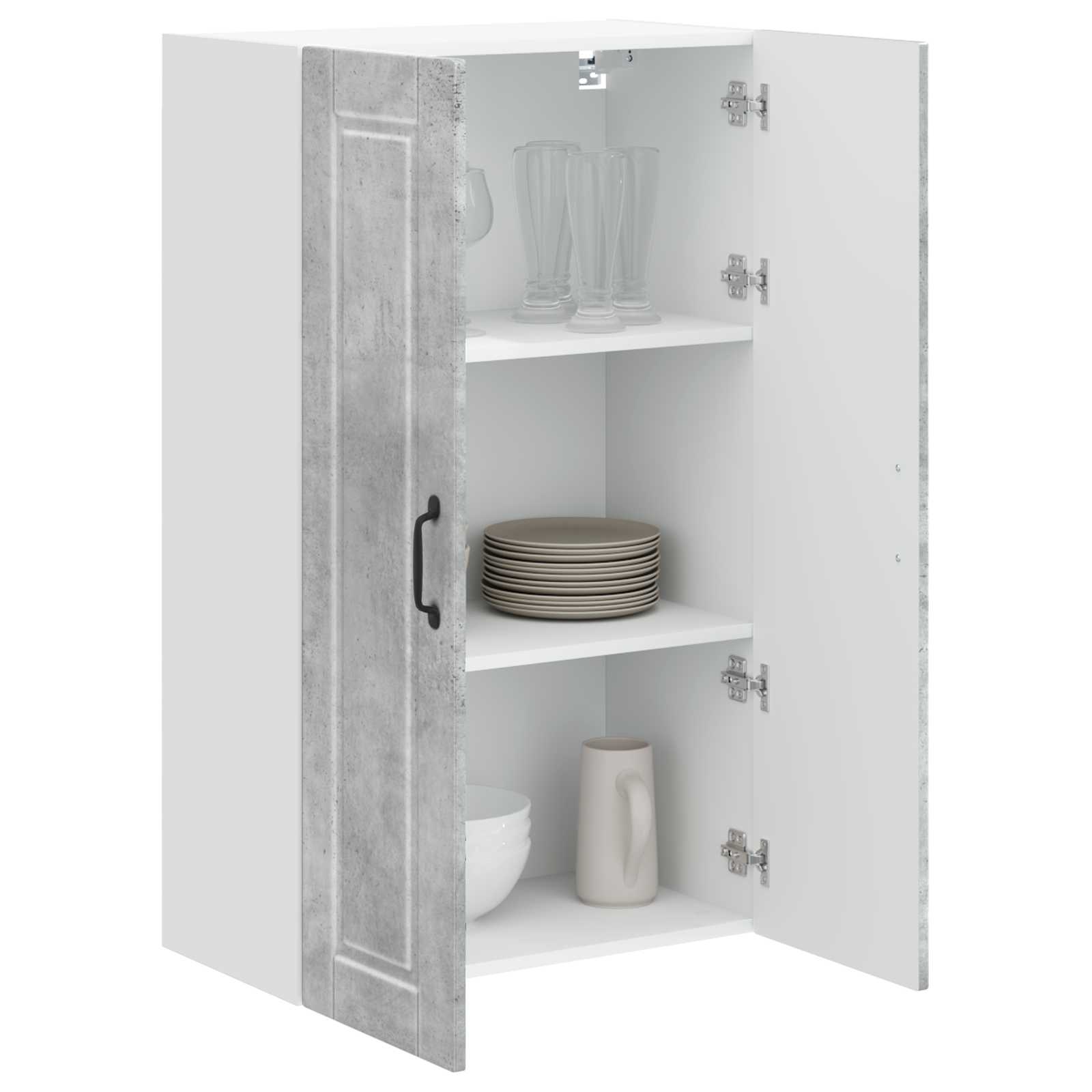 Wandschrank PORTO Beton Grau 60 x 31 x 100 cm Holzwerkstoff