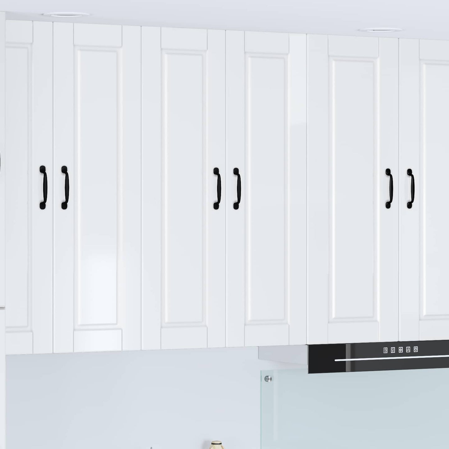 Wandschrank PORTO Hochglanz Weiß 60 x 31 x 100 cm Holzwerkstoff