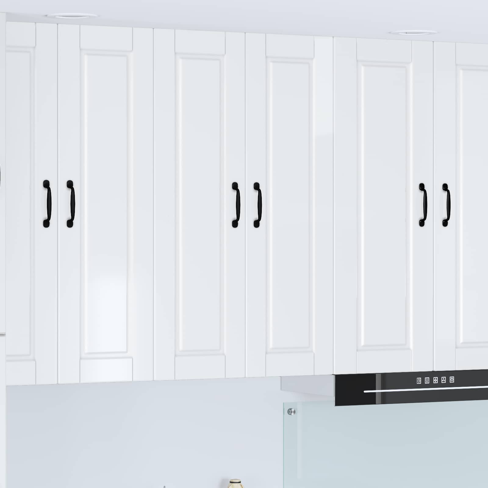 Wandschrank PORTO Hochglanz Weiß 60 x 31 x 100 cm Holzwerkstoff