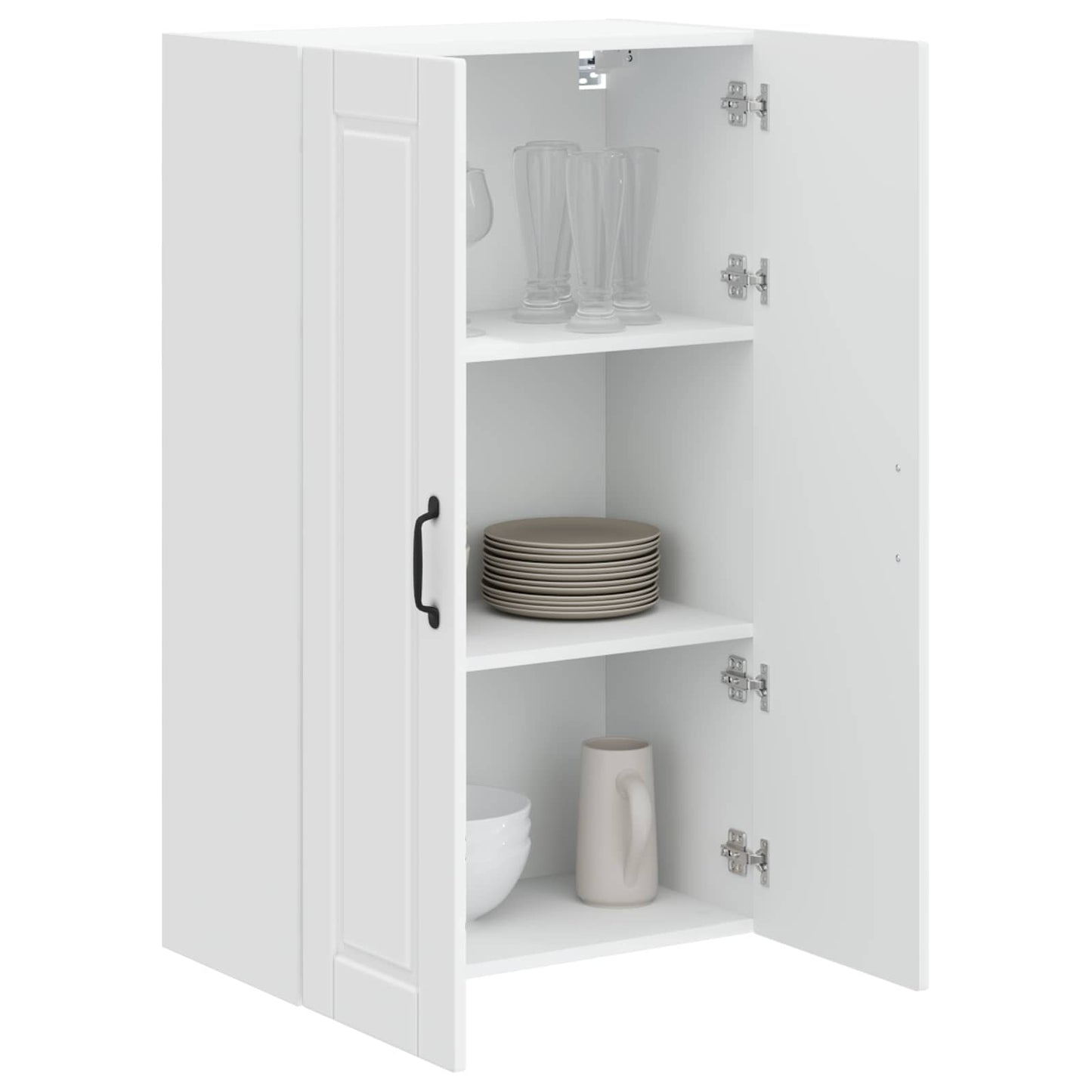 Wandschrank PORTO Hochglanz Weiß 60 x 31 x 100 cm Holzwerkstoff