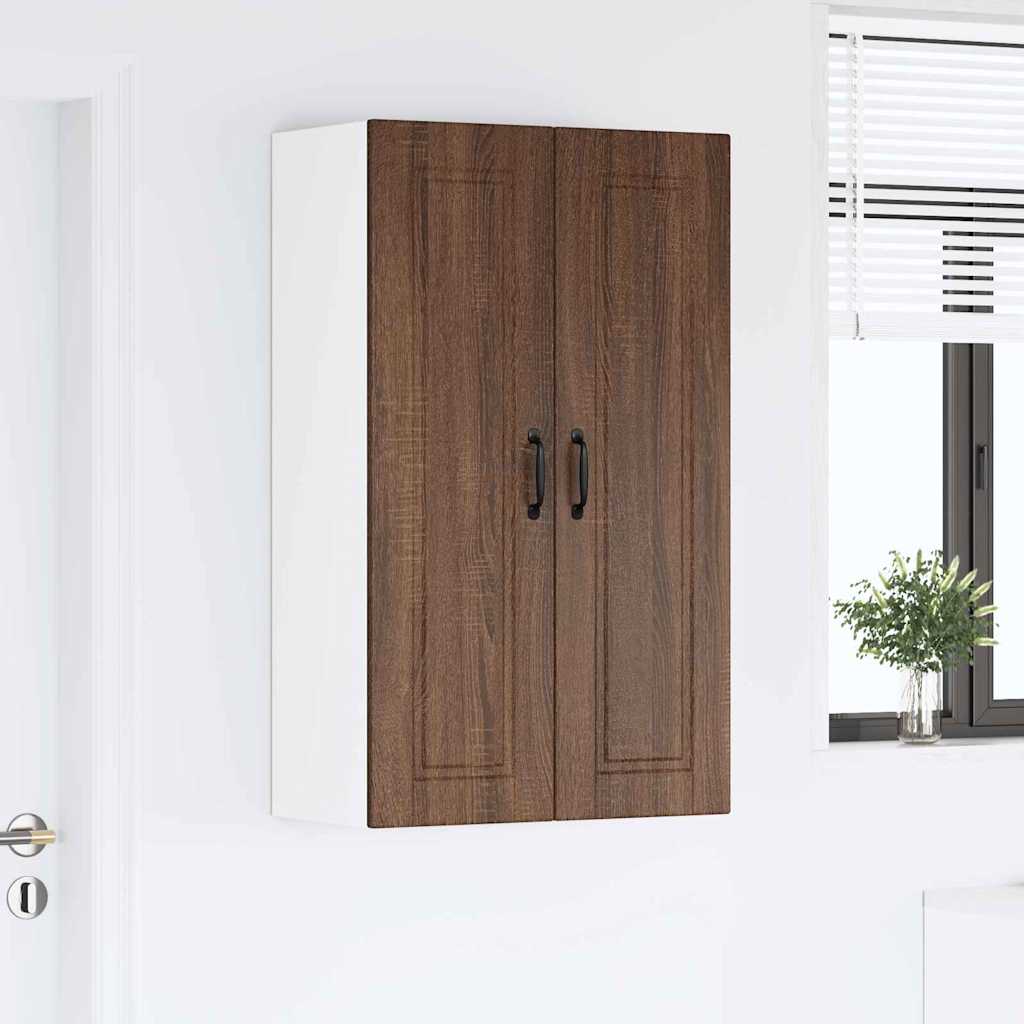 Küchenwandschrank mit Regal Braun Eichen-Optik 60 x 31 x 100 cm