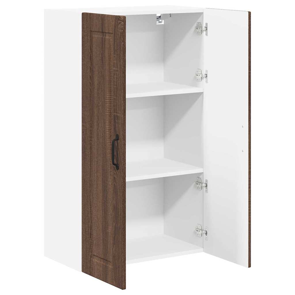 Küchenwandschrank mit Regal Braun Eichen-Optik 60 x 31 x 100 cm