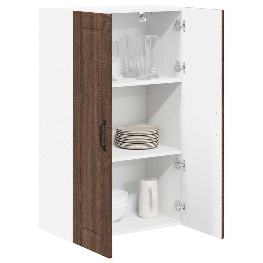 Küchenwandschrank mit Regal Braun Eichen-Optik 60 x 31 x 100 cm