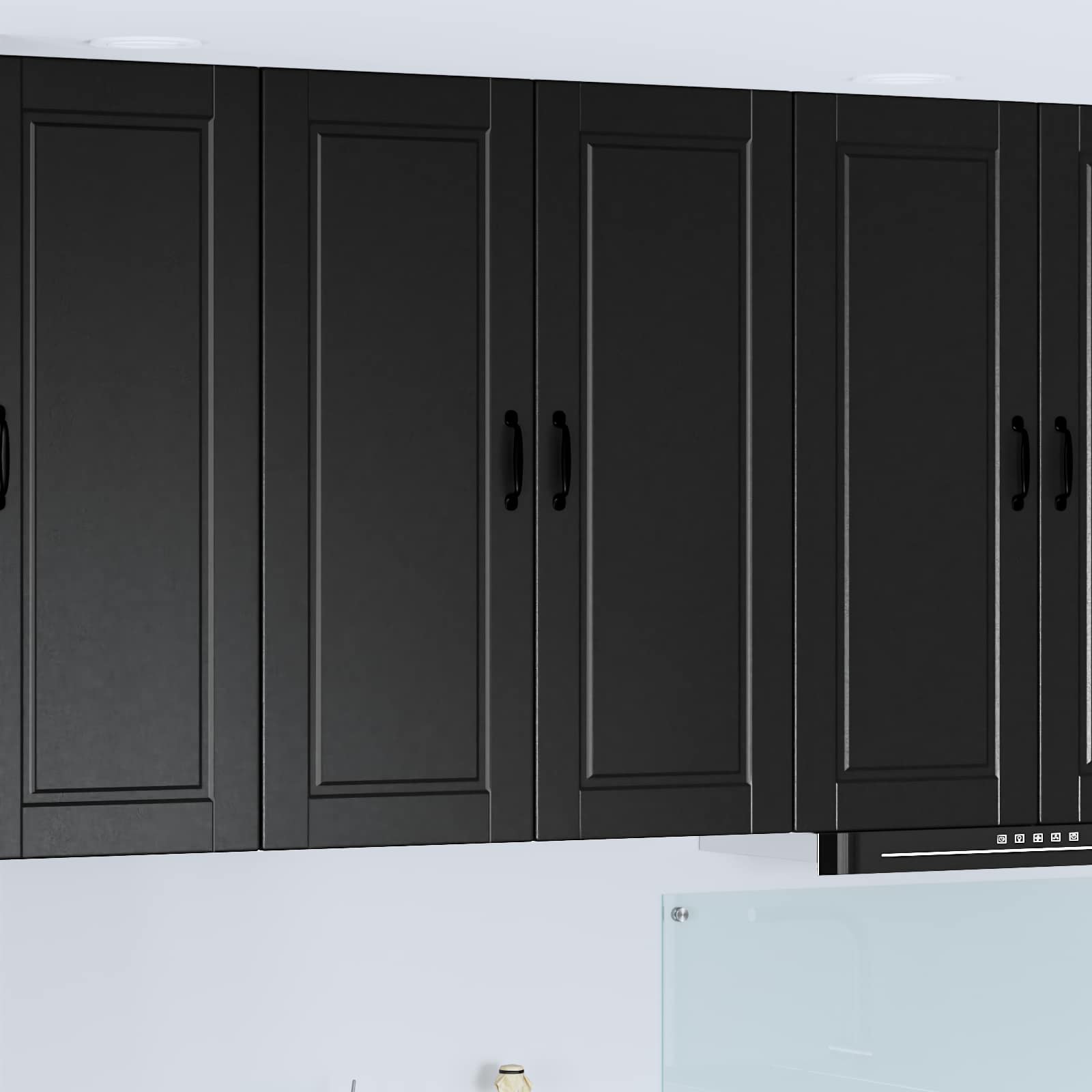 Wandschrank PORTO Schwarz 80 x 31 x 100 cm Holzwerkstoff