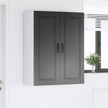 Wandschrank PORTO Schwarz 80 x 31 x 100 cm Holzwerkstoff