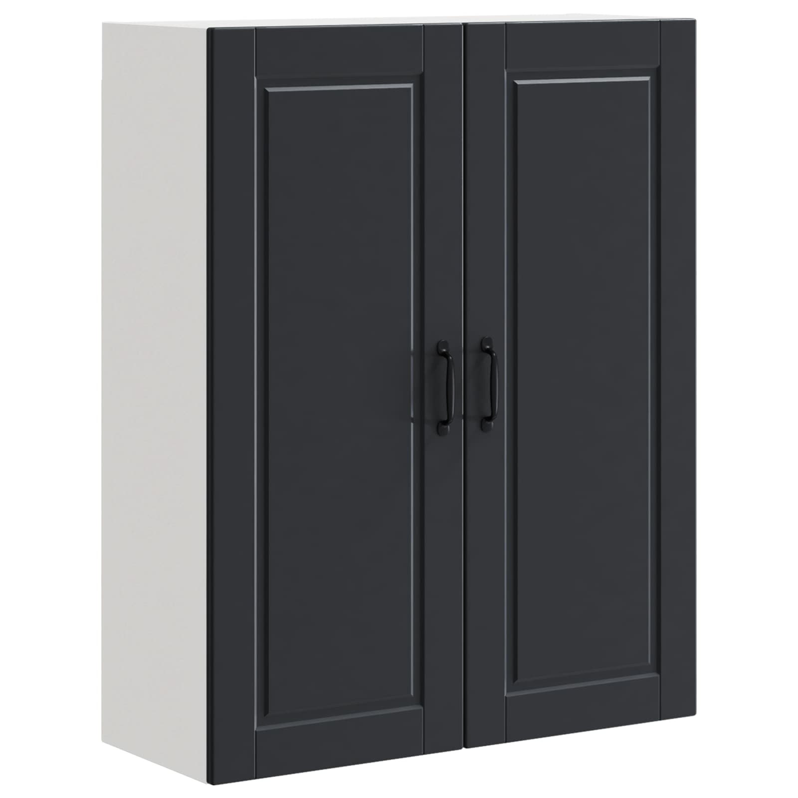 Wandschrank PORTO Schwarz 80 x 31 x 100 cm Holzwerkstoff