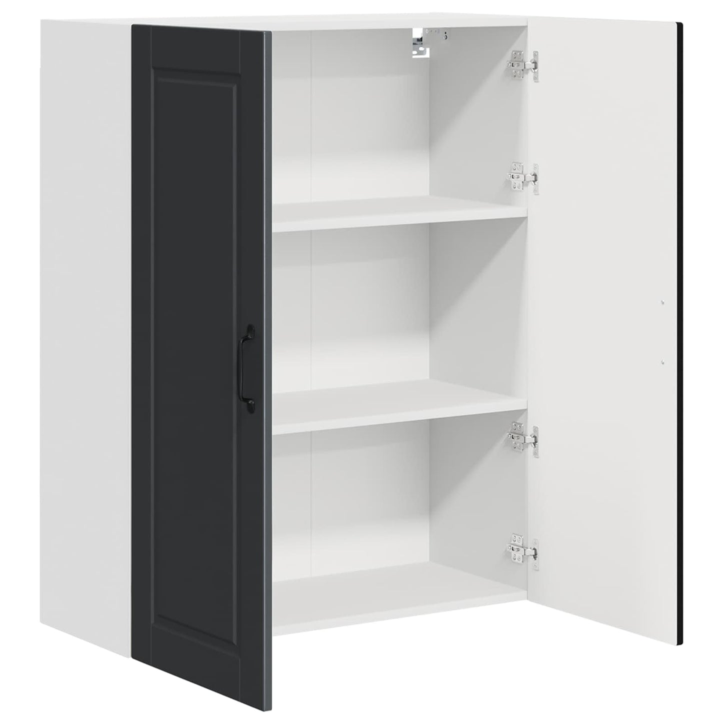 Wandschrank PORTO Schwarz 80 x 31 x 100 cm Holzwerkstoff