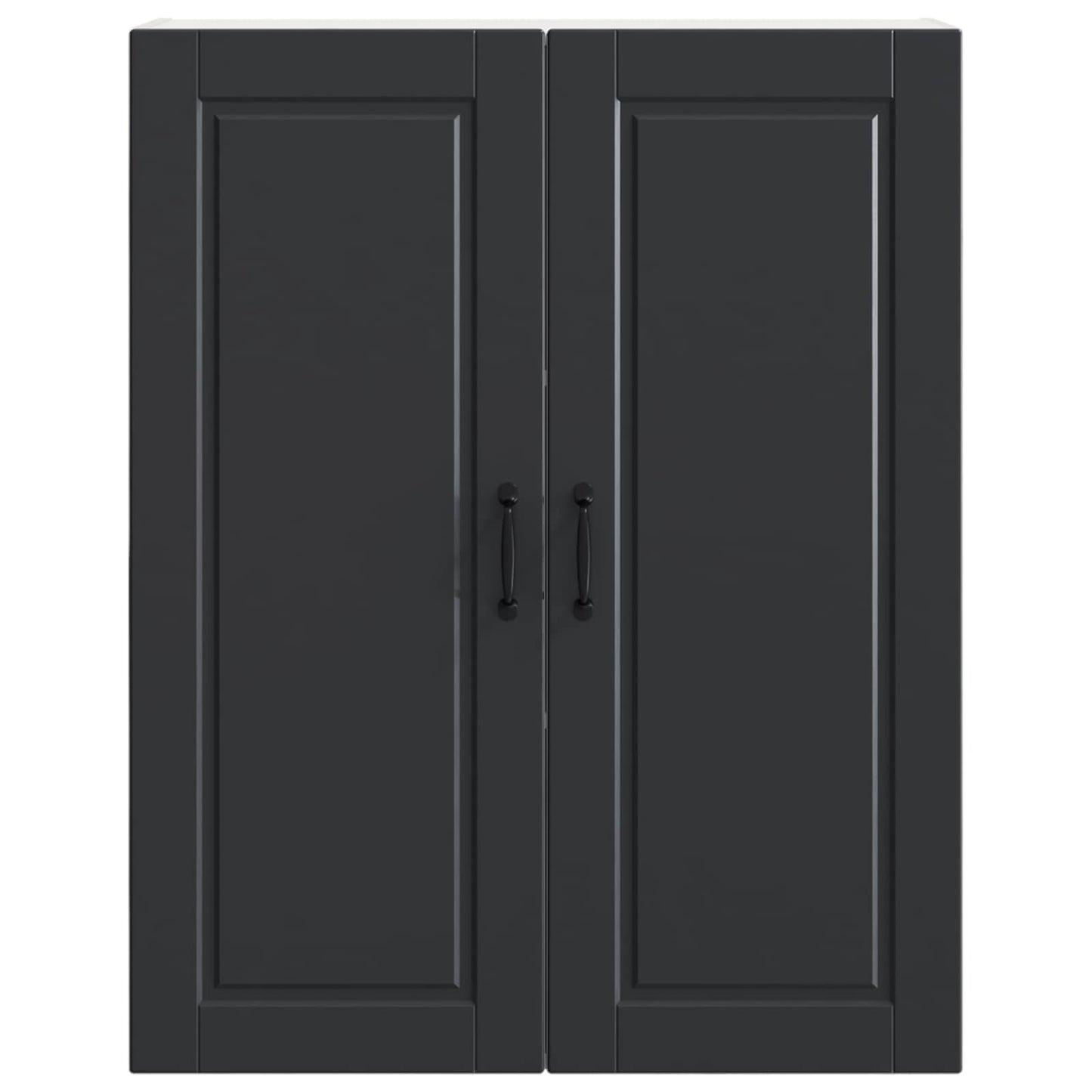 Wandschrank PORTO Schwarz 80 x 31 x 100 cm Holzwerkstoff