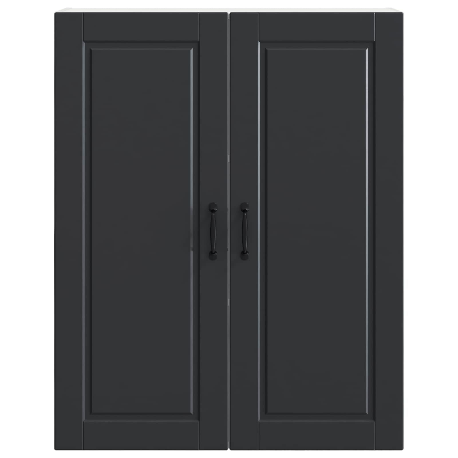 Wandschrank PORTO Schwarz 80 x 31 x 100 cm Holzwerkstoff