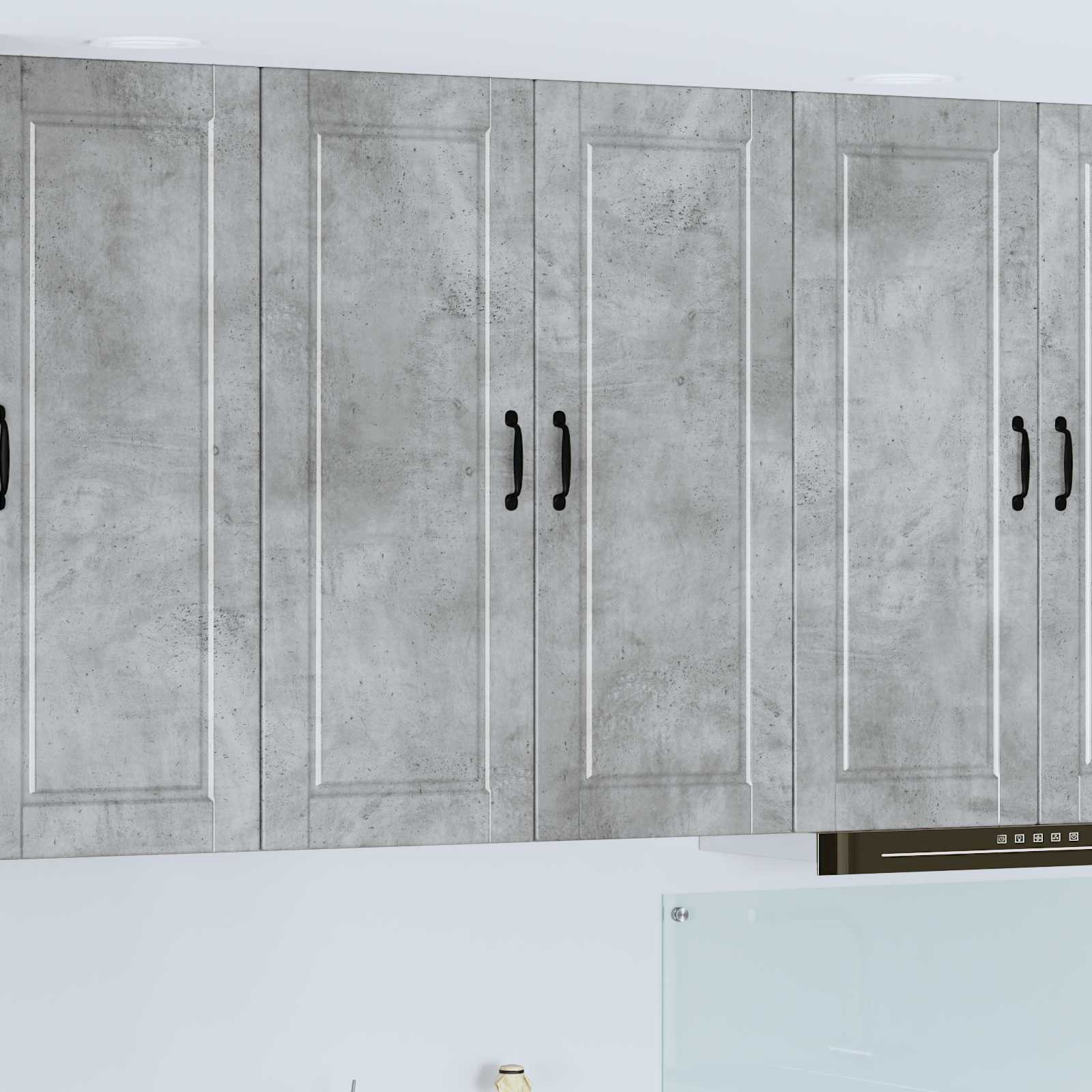 Wandschrank PORTO Beton Grau 80 x 31 x 100 cm Holzwerkstoff